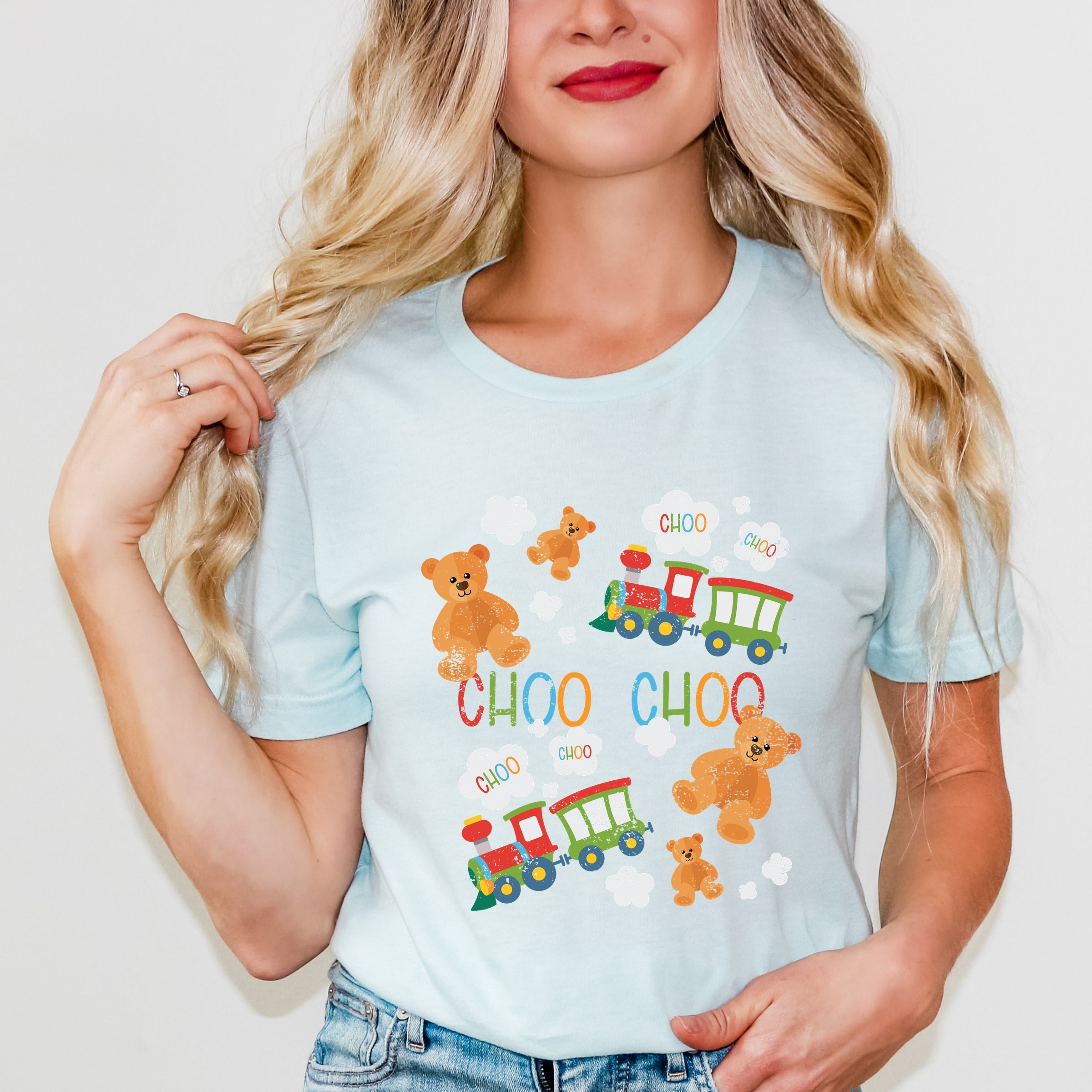 Teddy Bears and Choo Choo Trains - Short Sleeve Tee