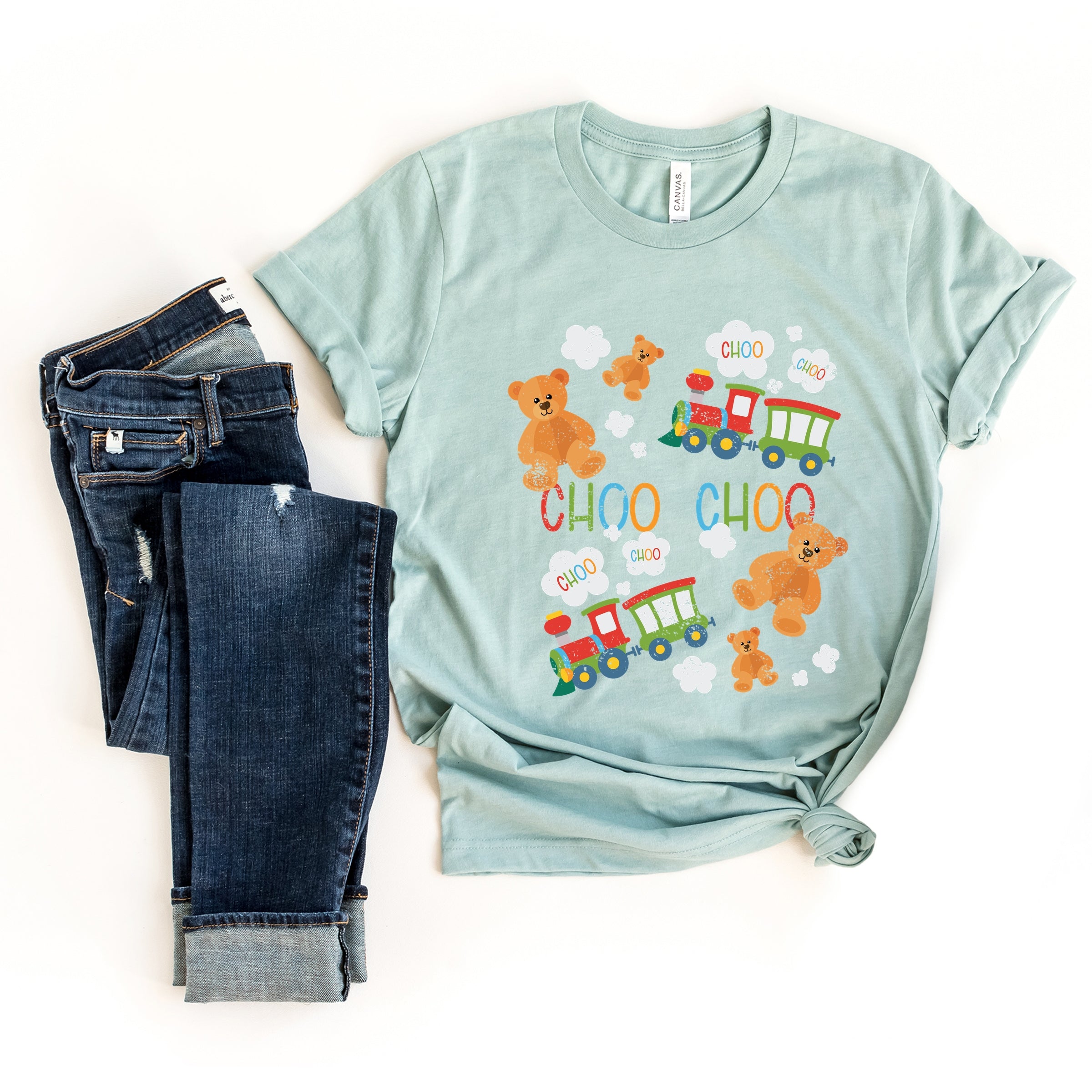 Teddy Bears and Choo Choo Trains - Short Sleeve Tee