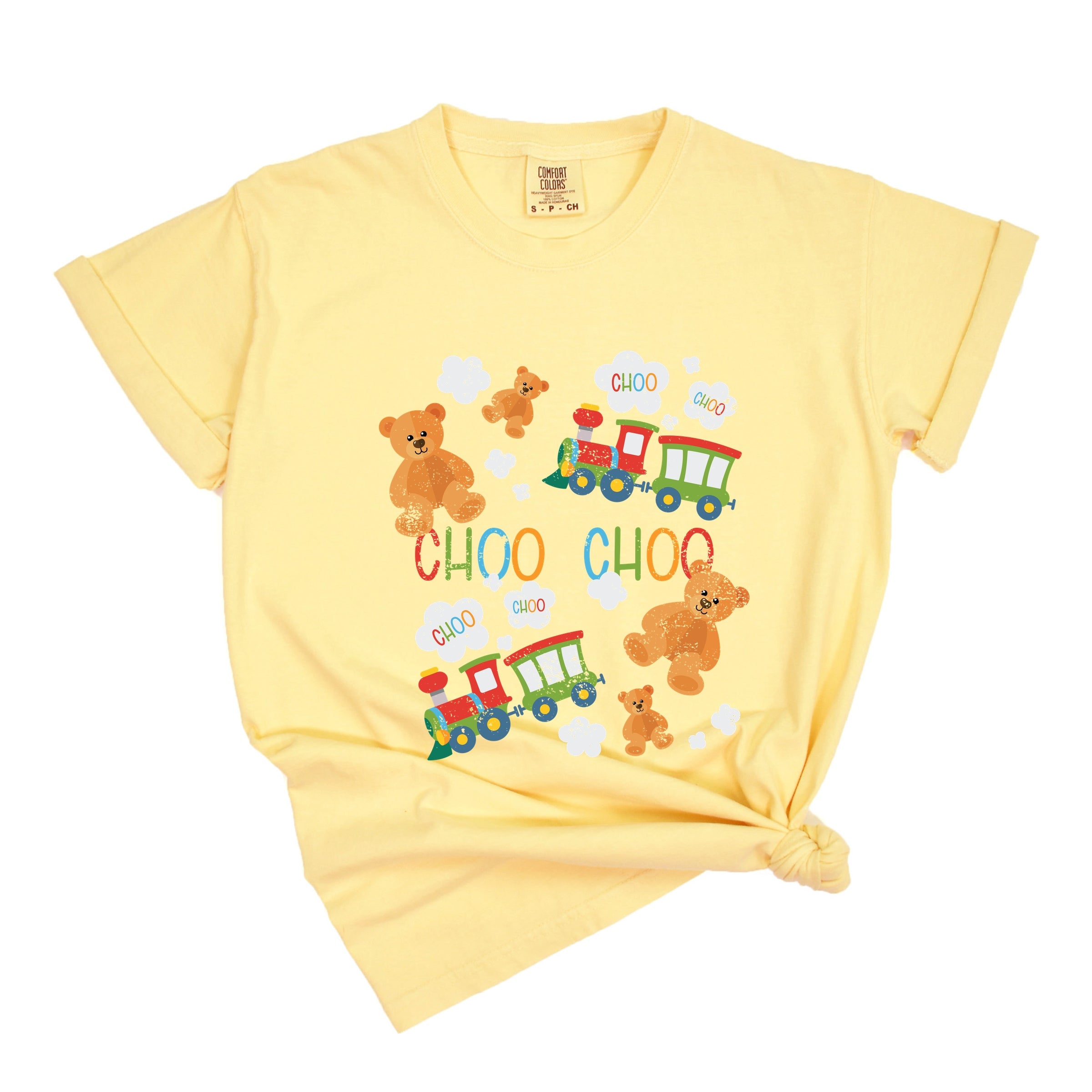 Teddy Bears and Choo Choo Trains - Garment Dyed Tee