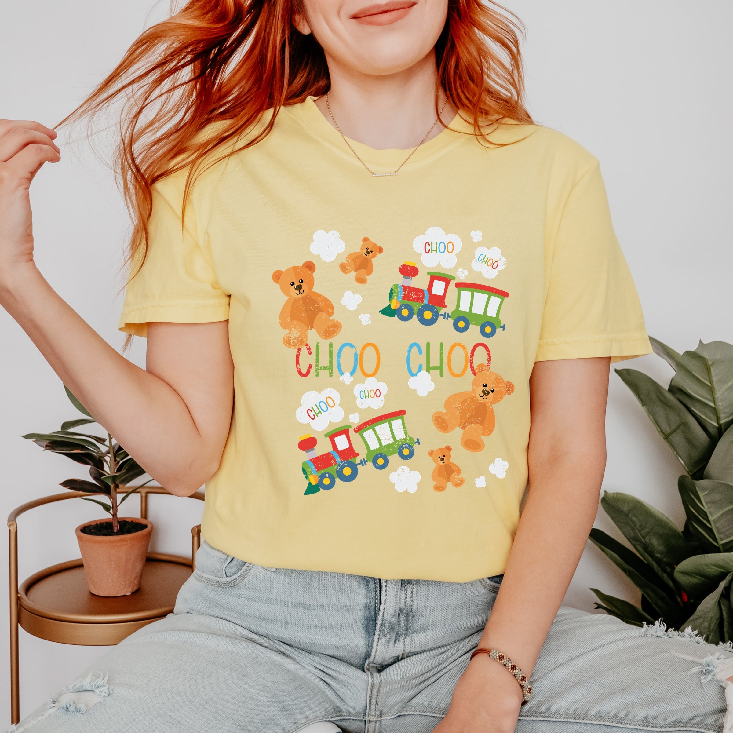 Teddy Bears and Choo Choo Trains - Garment Dyed Tee