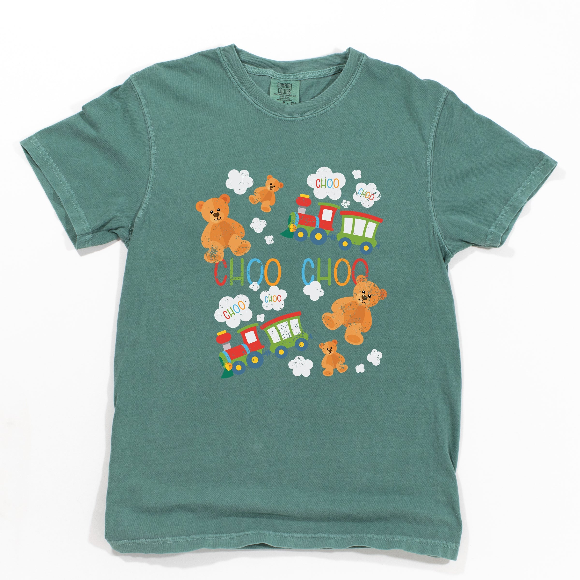Teddy Bears and Choo Choo Trains - Women's Garment Dyed Tee