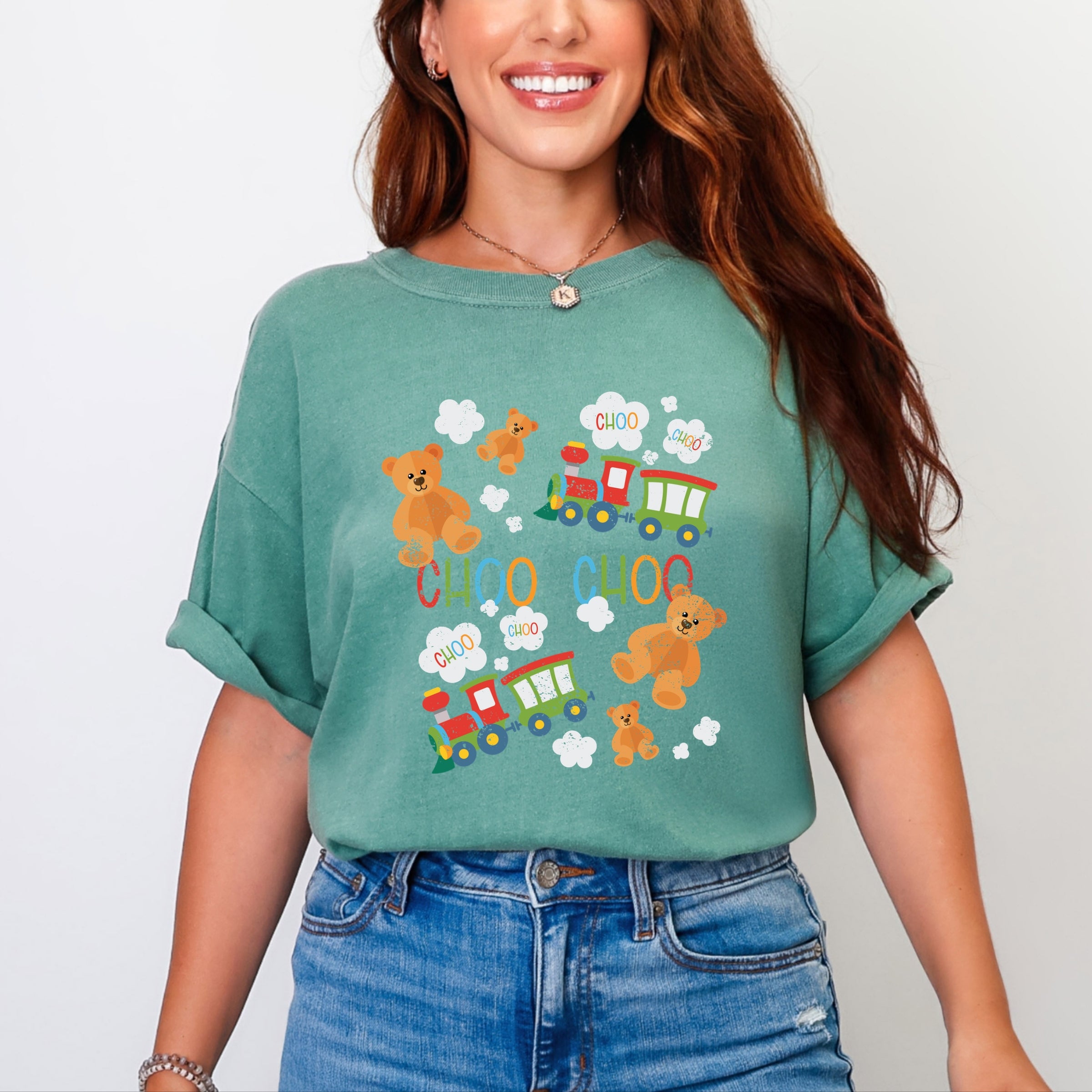 Teddy Bears and Choo Choo Trains - Garment Dyed Tee