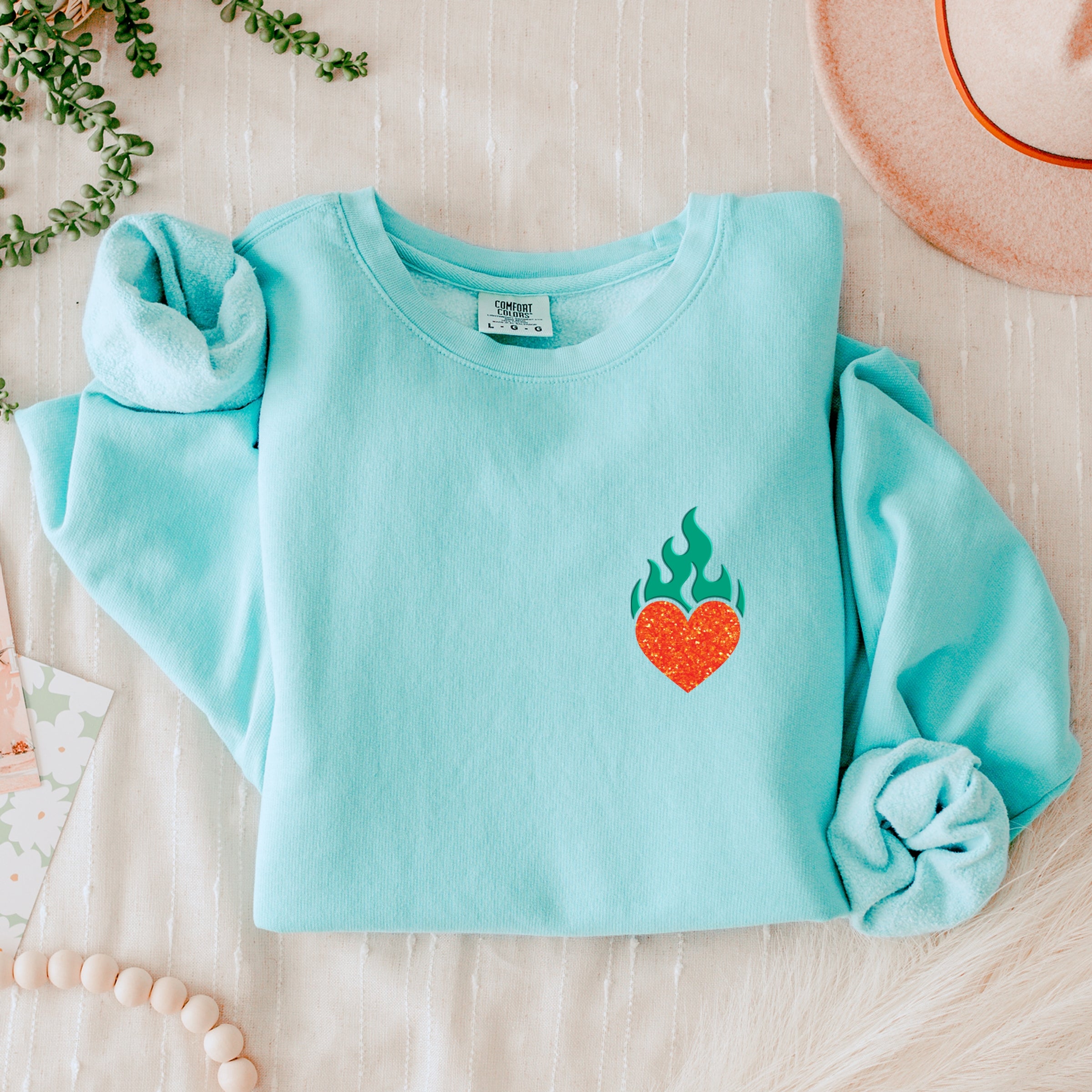 That's Show Business Puff/Glitter - Womens Lightweight Garment Dyed Sweatshirt