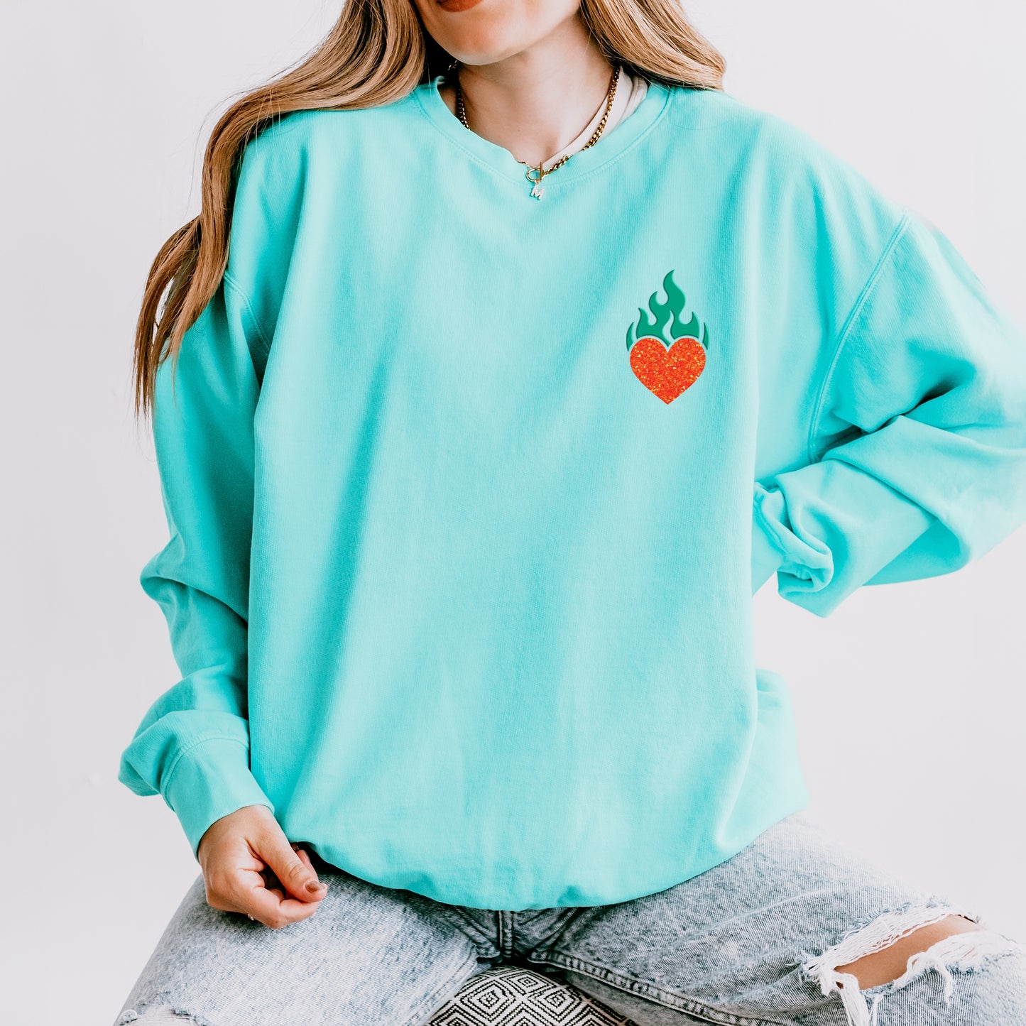 That's Show Business Puff/Glitter - Womens Lightweight Garment Dyed Sweatshirt
