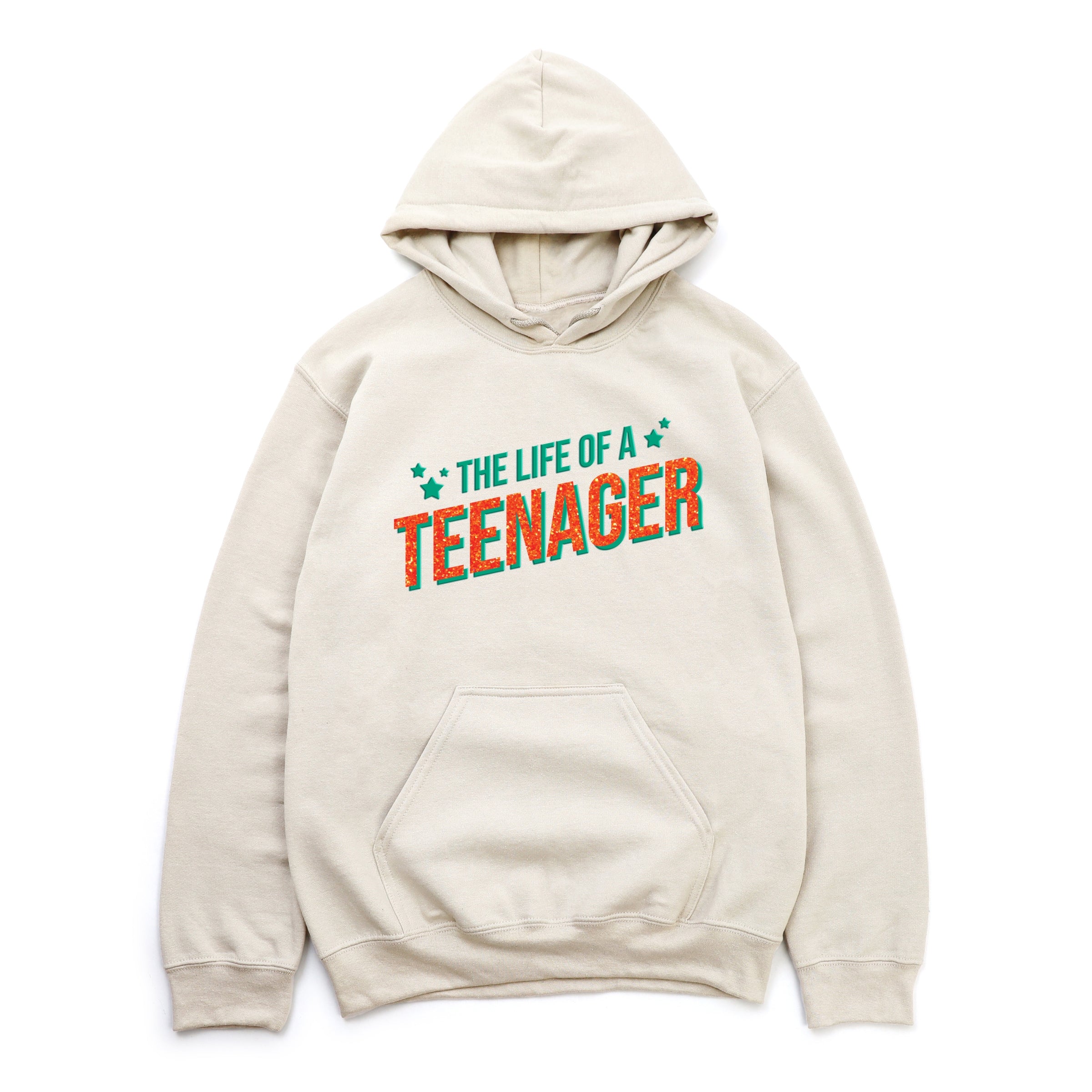 The Life Of A Teenager Puff/Glitter - Womens Hoodie