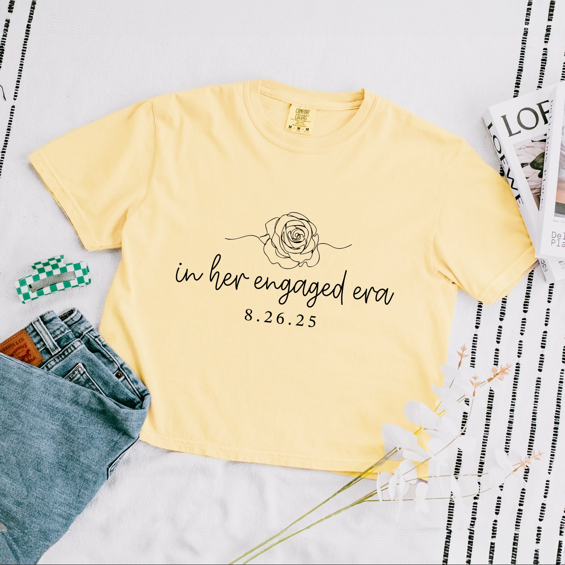 In Her Engaged Era - Womens Boxy Crop Top