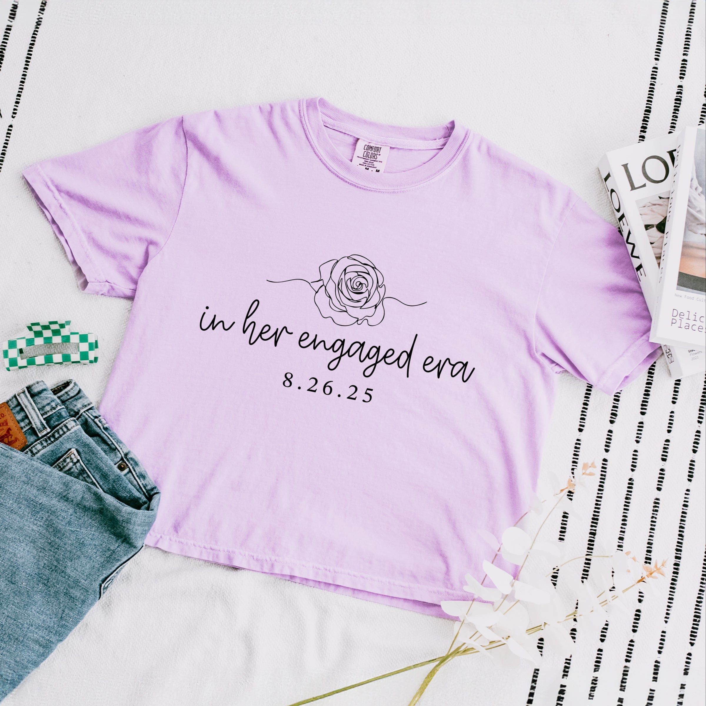 In Her Engaged Era - Womens Boxy Crop Top
