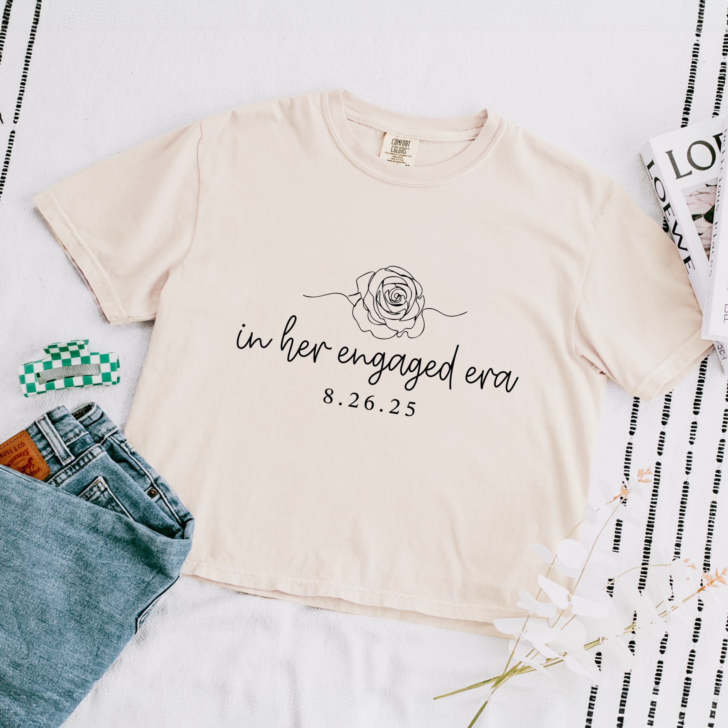 In Her Engaged Era - Womens Boxy Crop Top