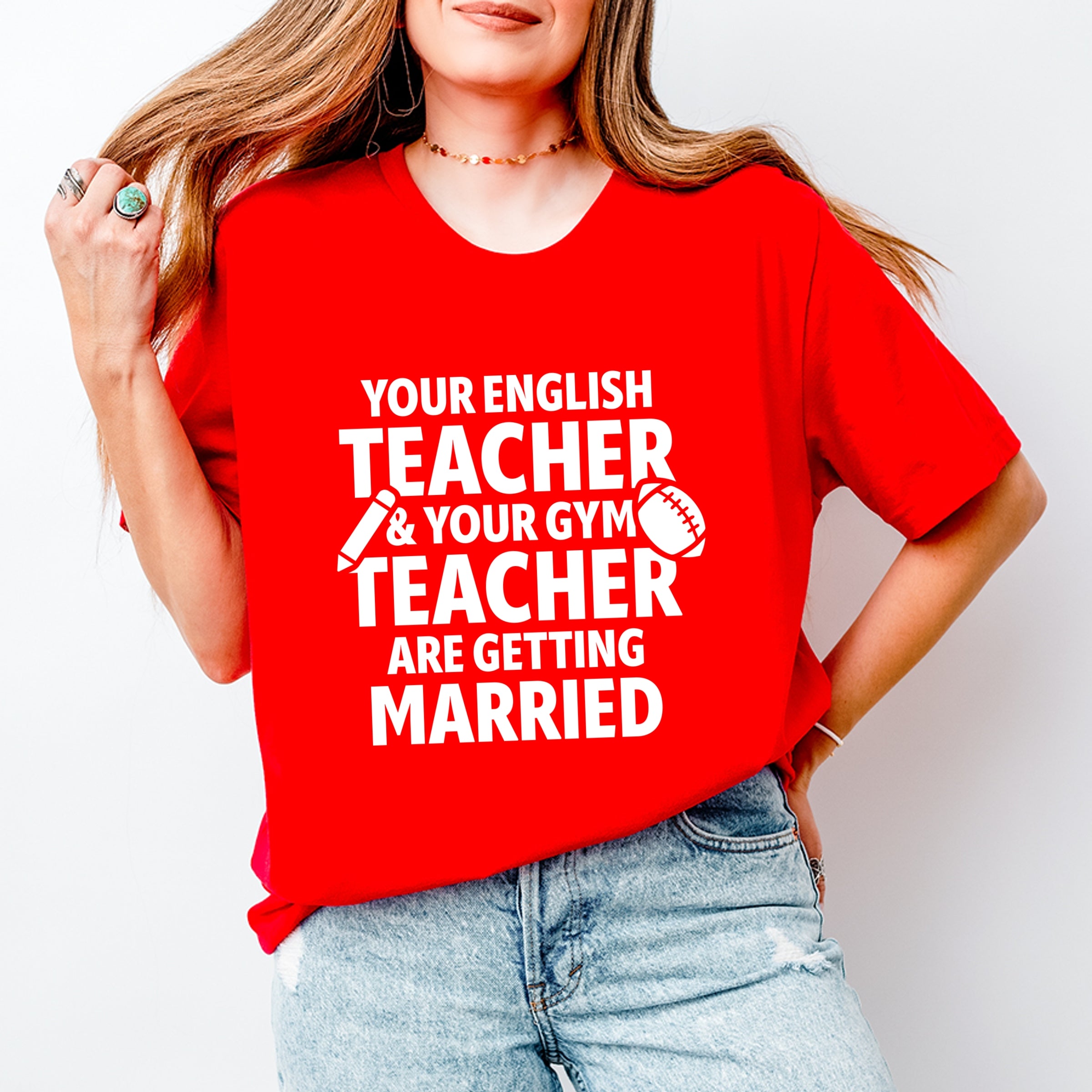 Your English Teacher and Your Gym Teacher Block - Women's Short Sleeve Tee