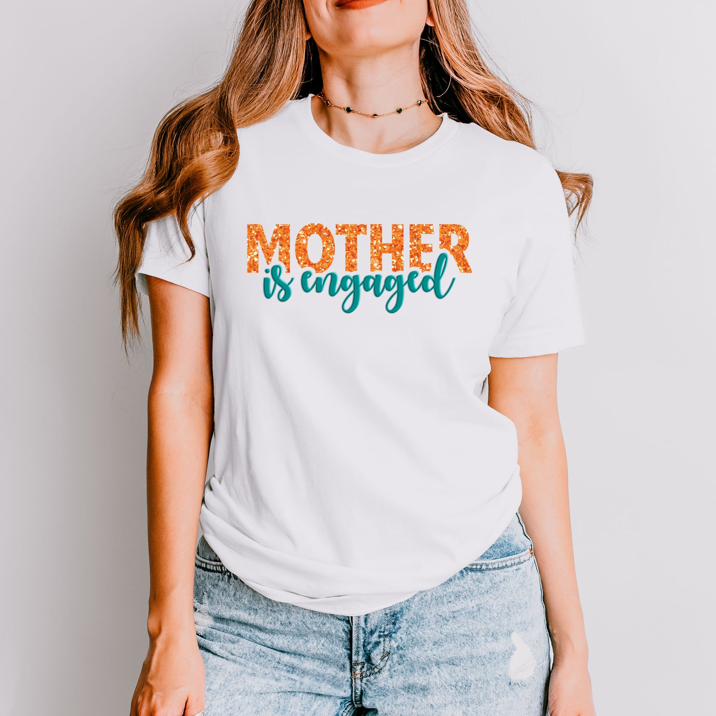 Mother Is Engaged Puff/Glitter - Women's Short Sleeve Tee