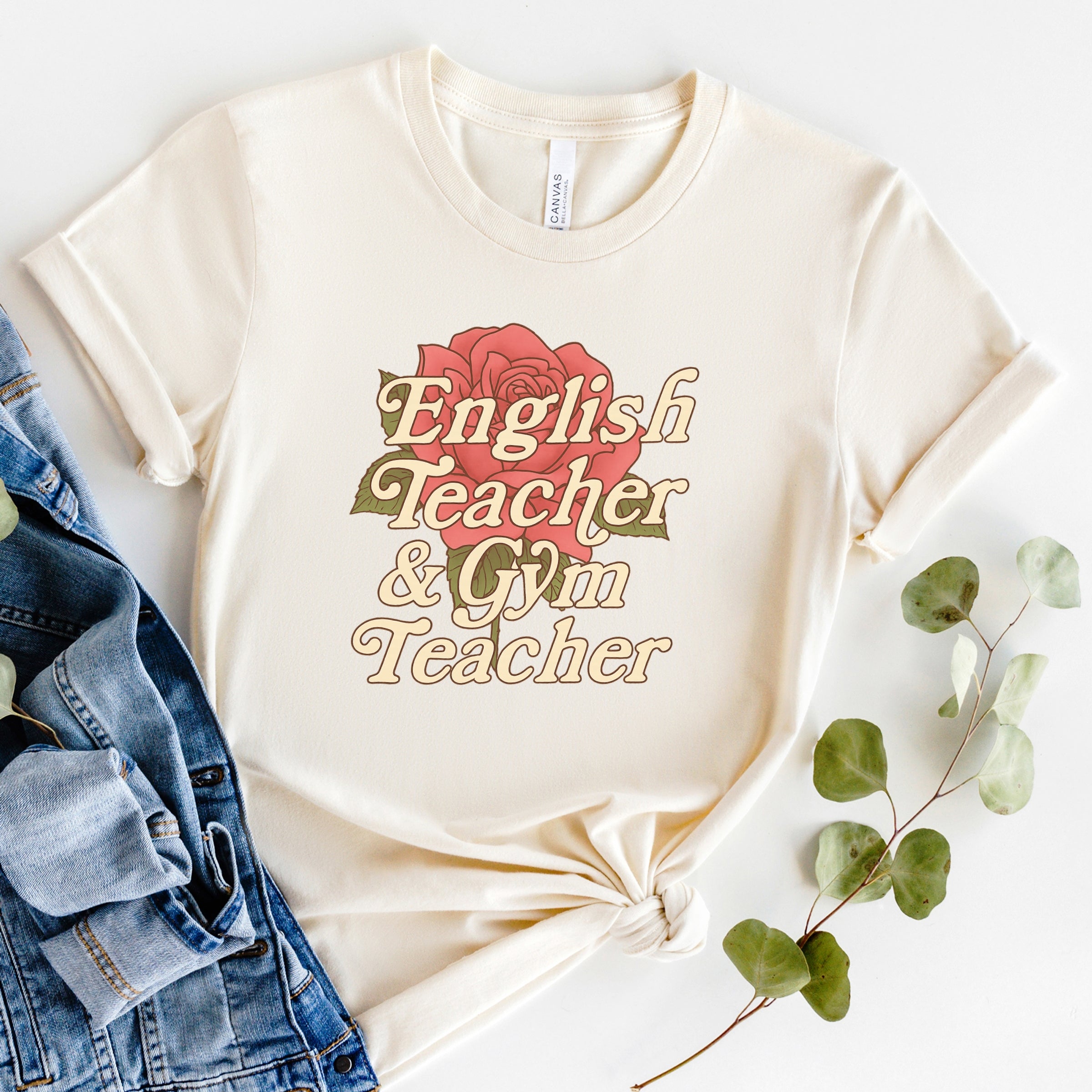 English Teacher + Gym Teacher Rose - Womens Short Sleeve Tee