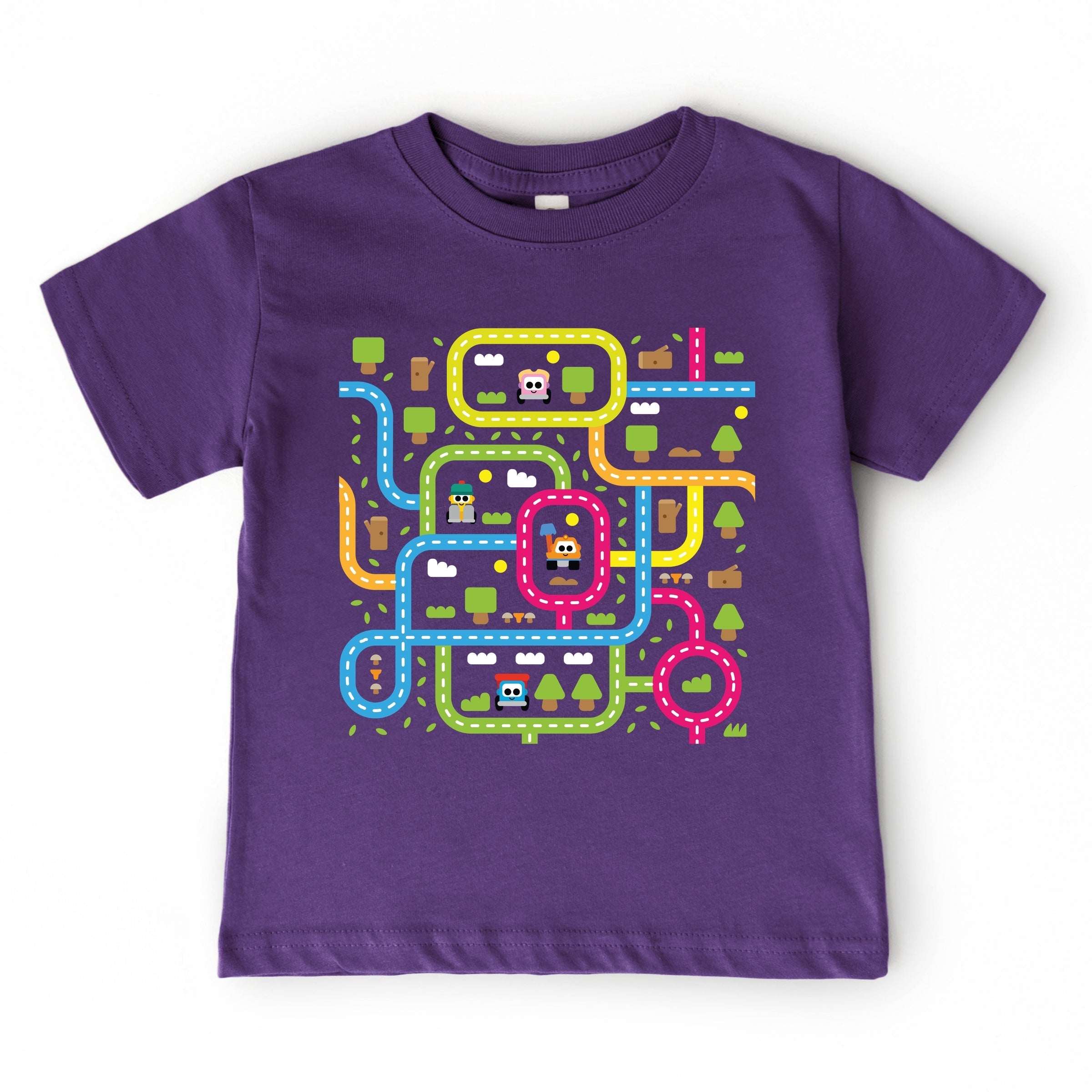 Leo The Truck Colorful Roads - Toddler Short Sleeve Graphic T-Shirt