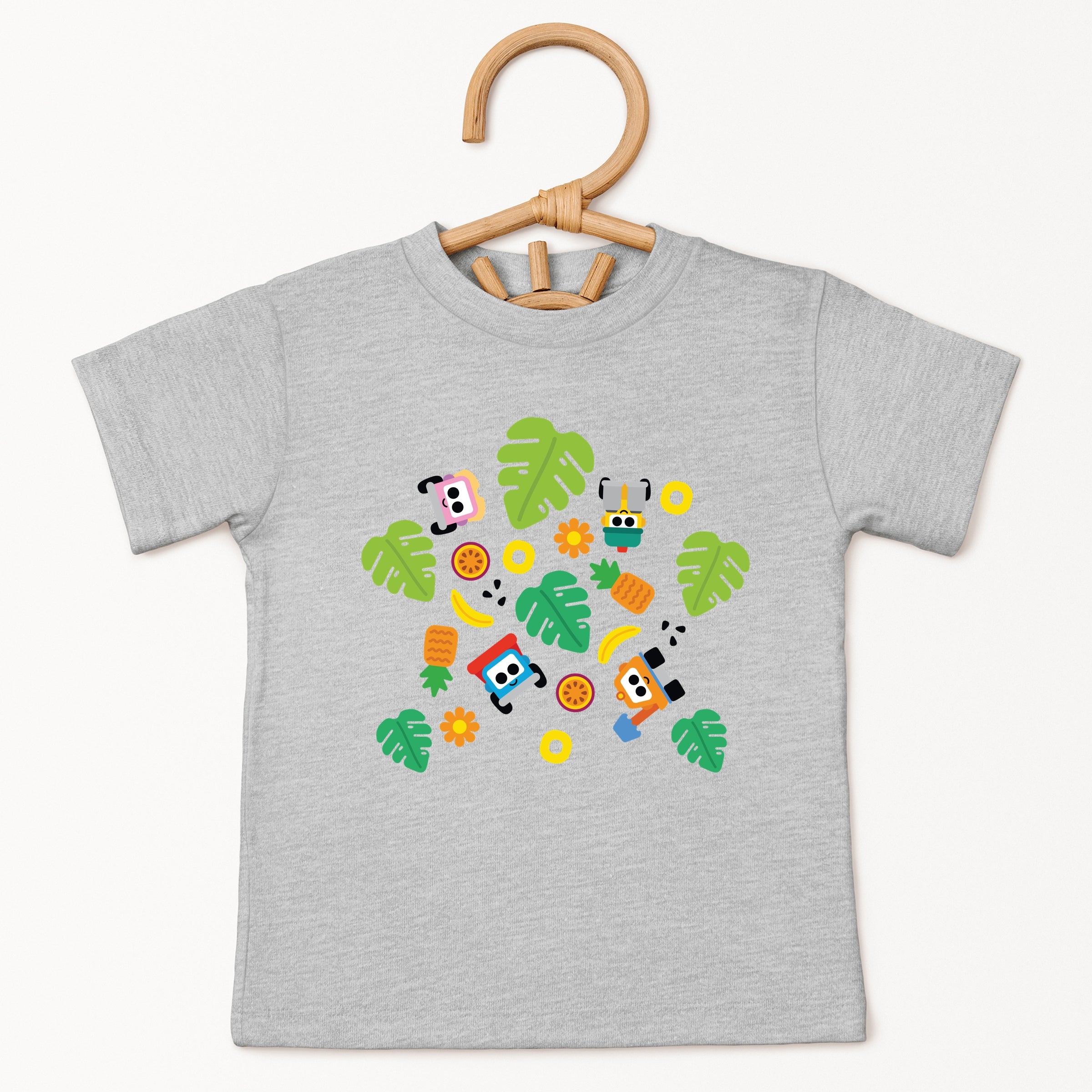 Leo the Truck Palm Leaves - Toddler Short Sleeve Graphic T-Shirt