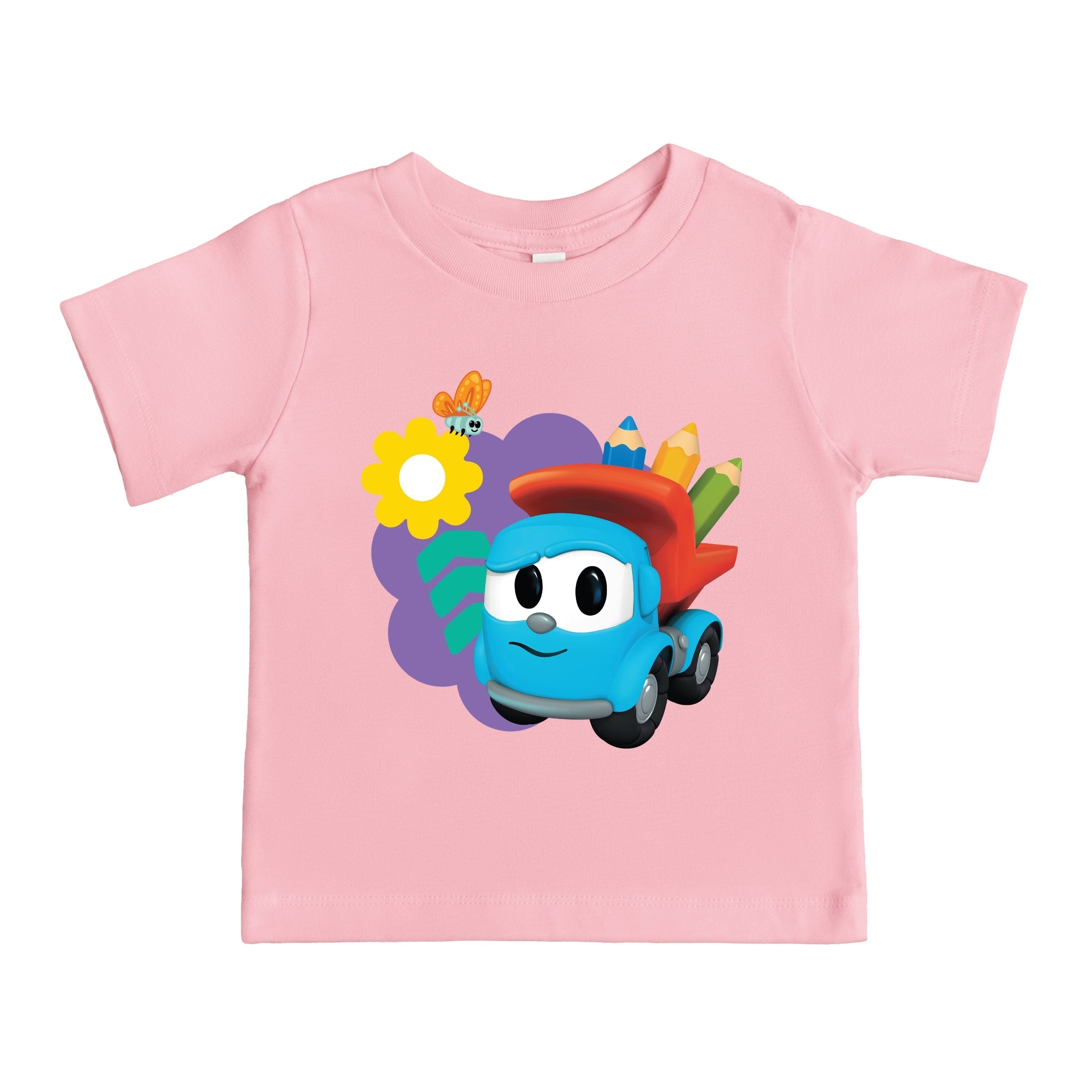 Leo the Truck School Pencils - Toddler Short Sleeve Graphic T-Shirt