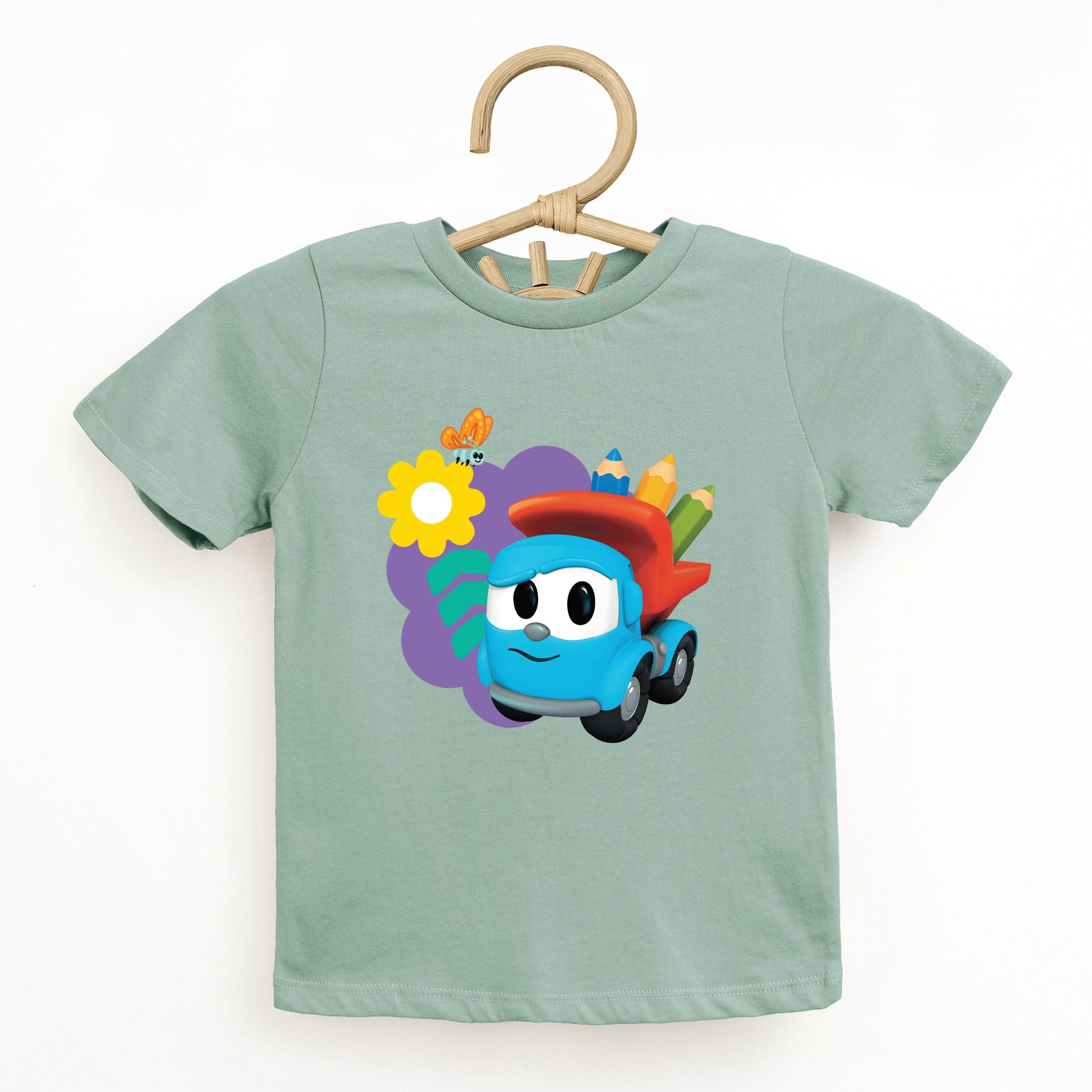 Leo the Truck School Pencils - Toddler Short Sleeve Graphic T-Shirt