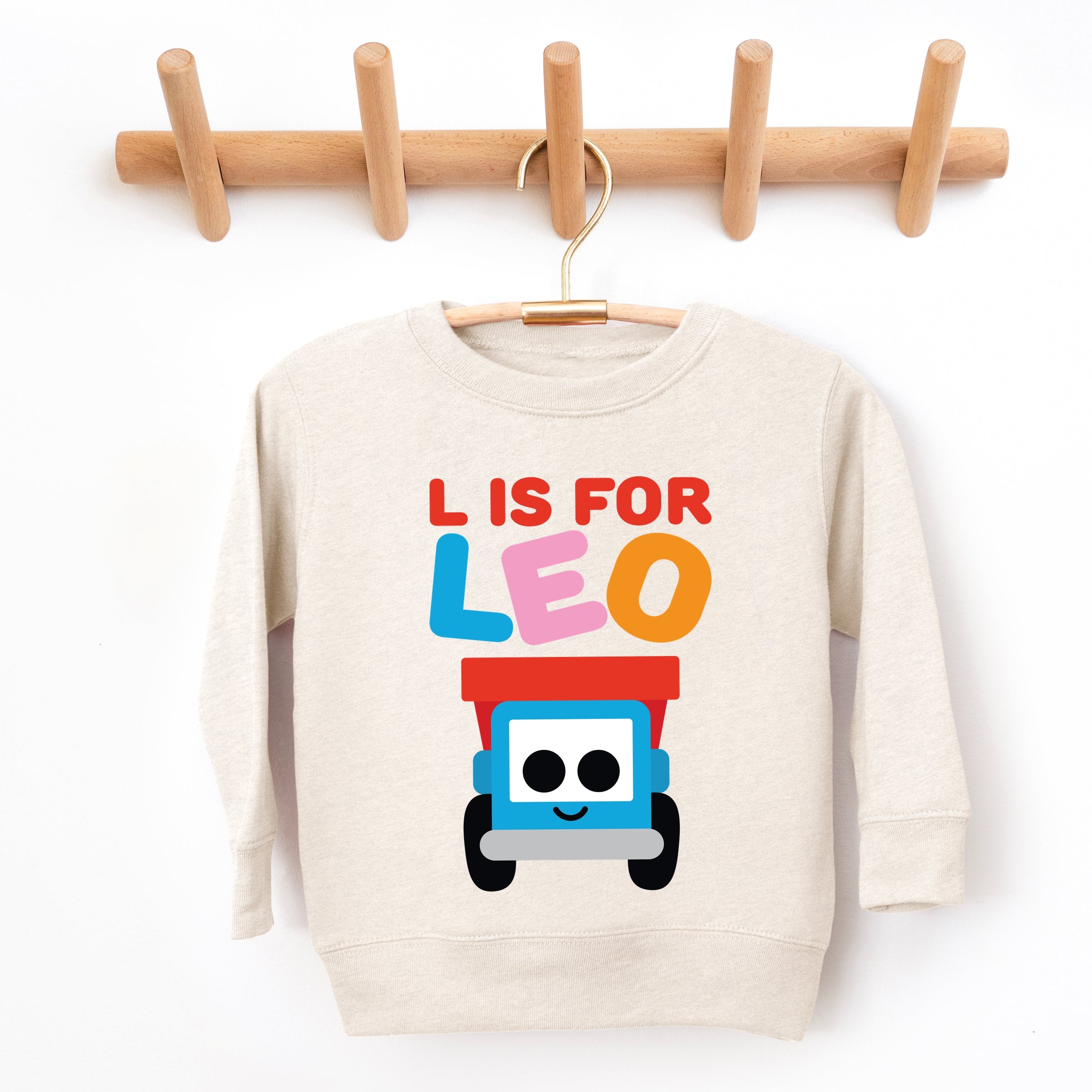 Leo the Truck L is for Leo - Toddler Graphic Sweatshirt
