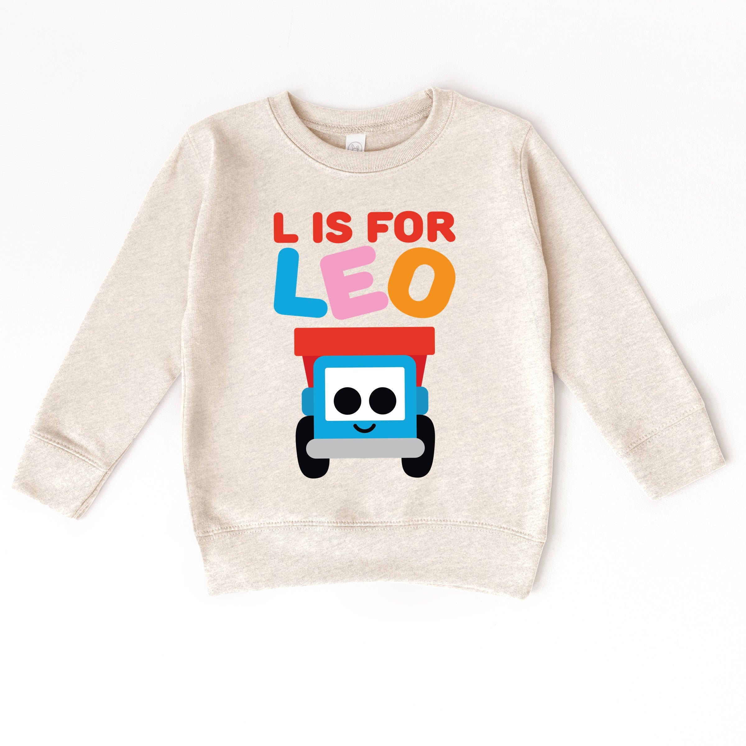 Leo the Truck L is for Leo - Toddler Graphic Sweatshirt