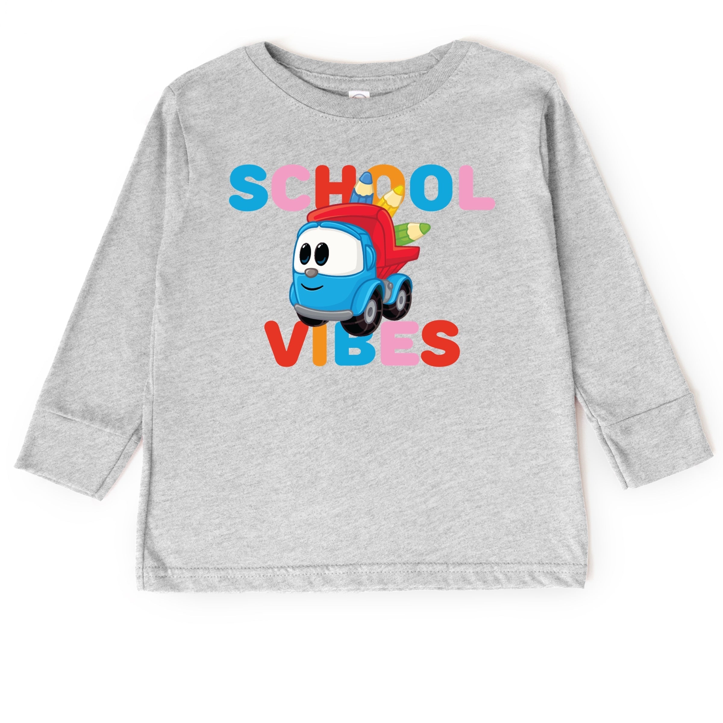 Leo the Truck School Vibes - Toddler Long Sleeve Graphic Tee