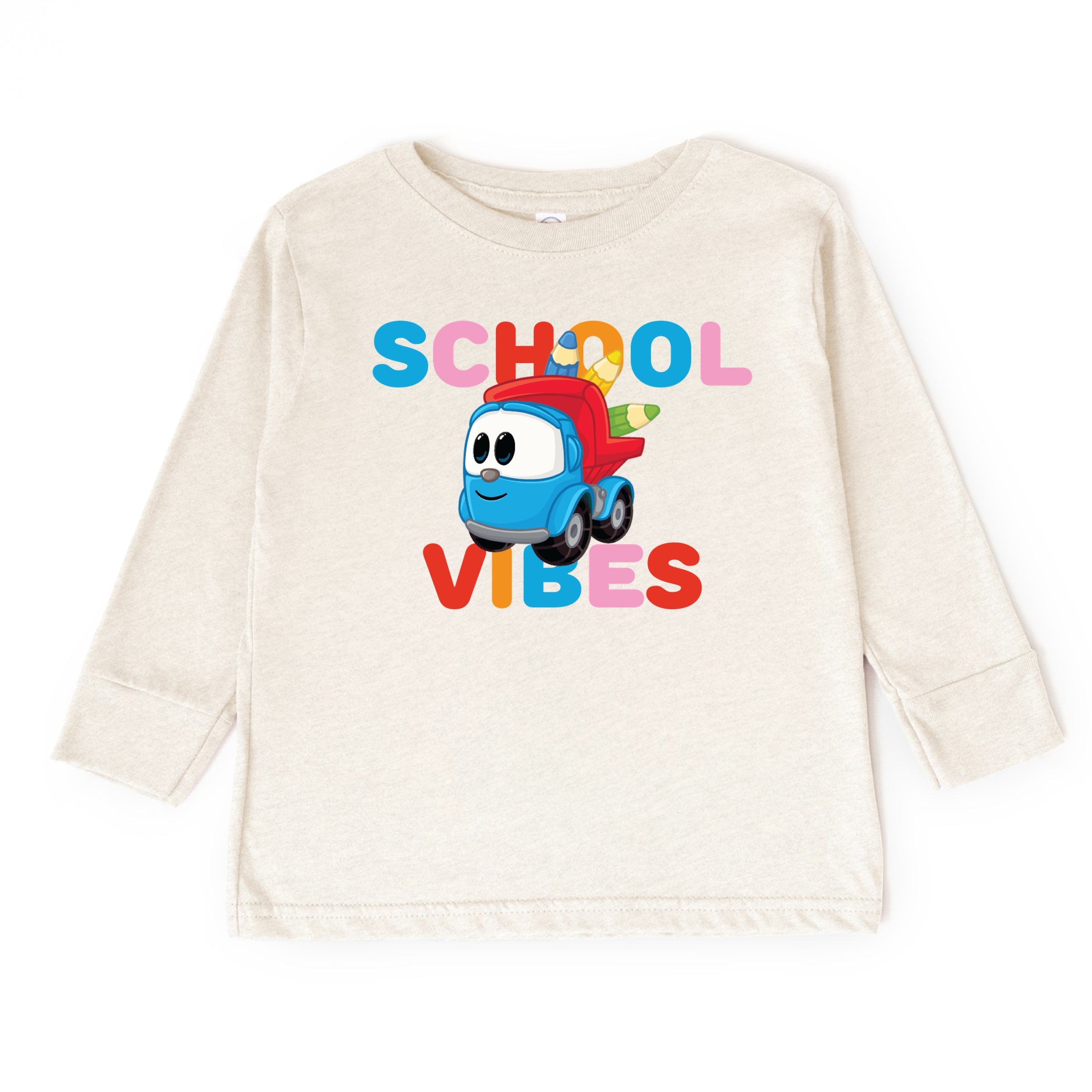 Leo the Truck School Vibes - Toddler Long Sleeve Graphic Tee