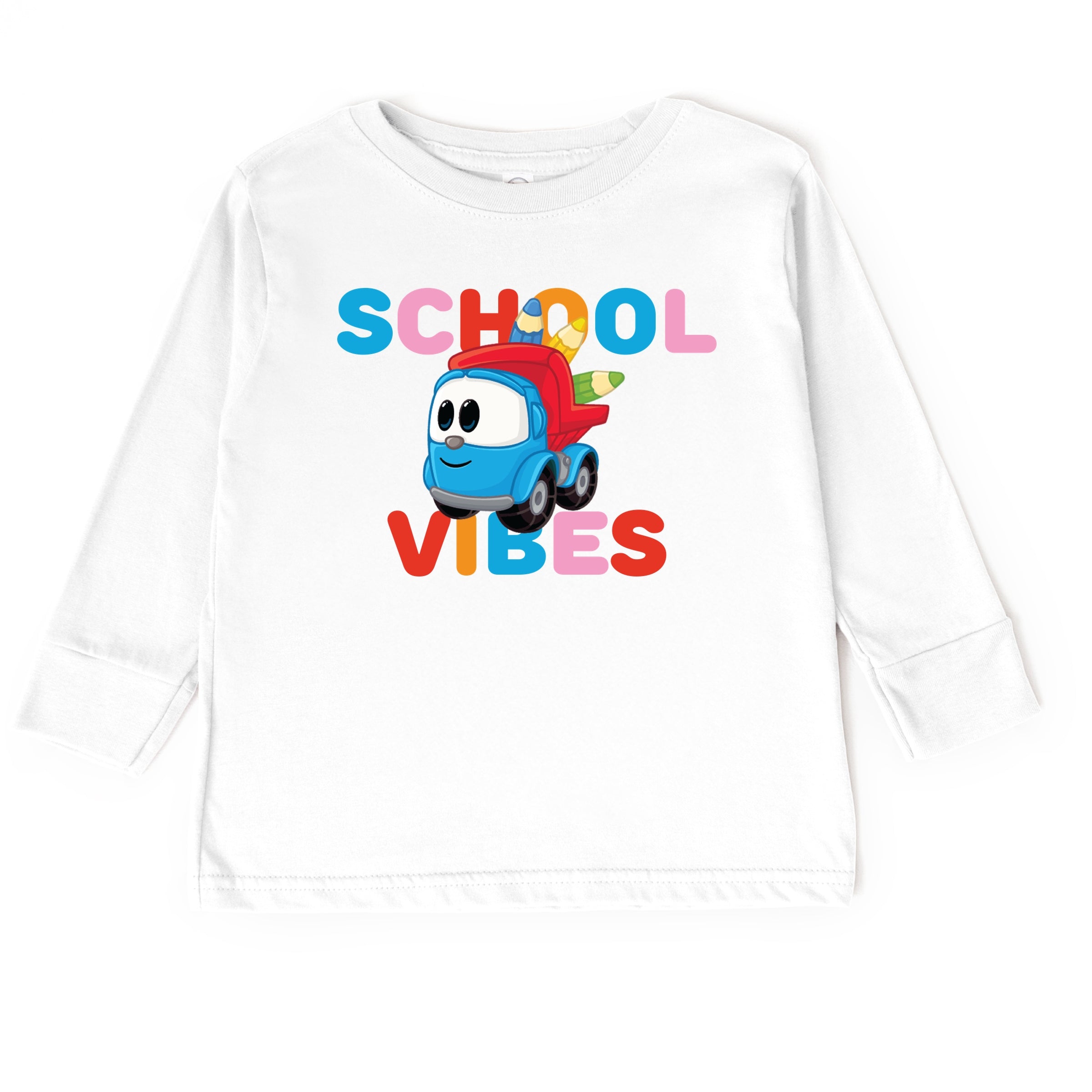 Leo the Truck School Vibes - Toddler Long Sleeve Graphic Tee