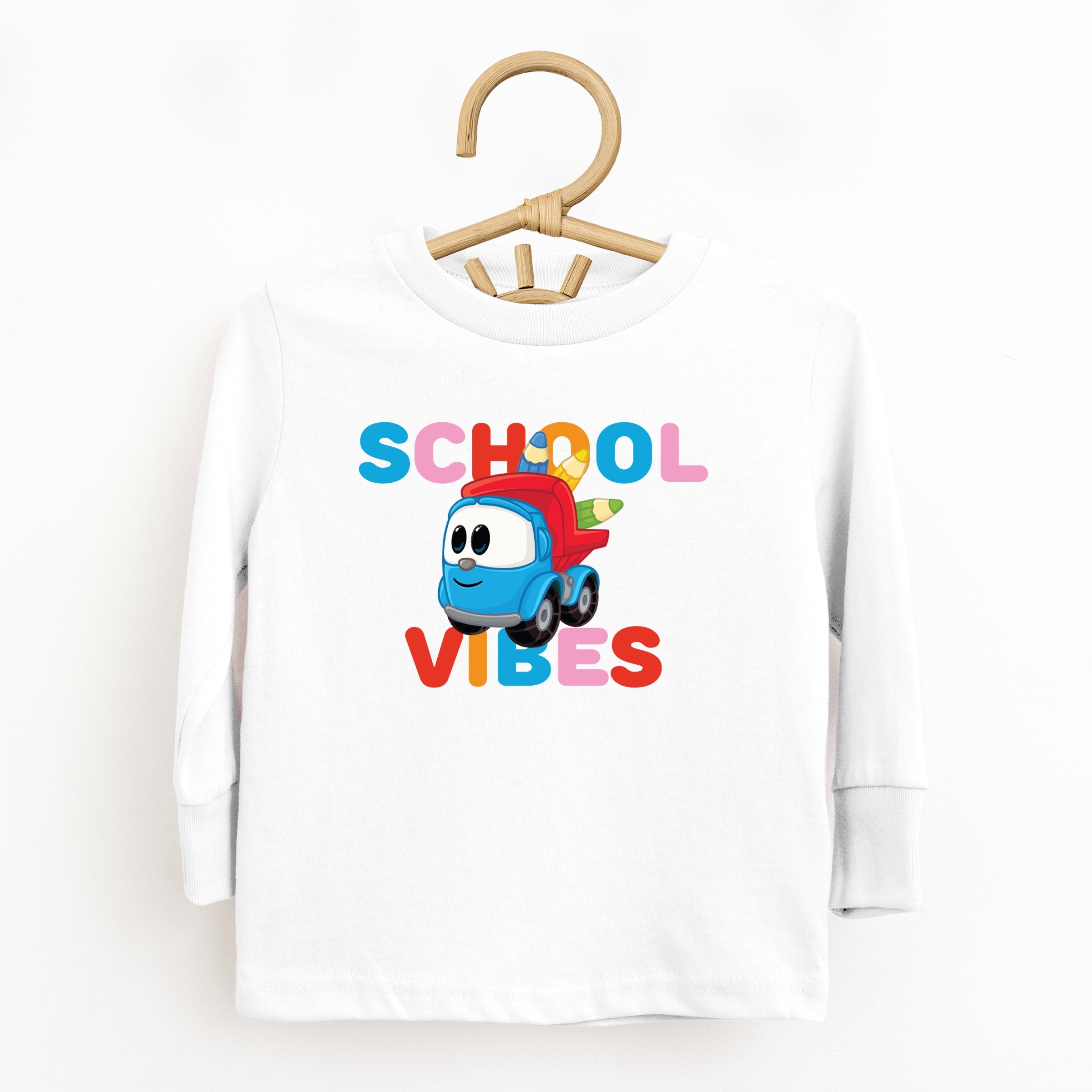 Leo the Truck School Vibes - Toddler Long Sleeve Graphic Tee