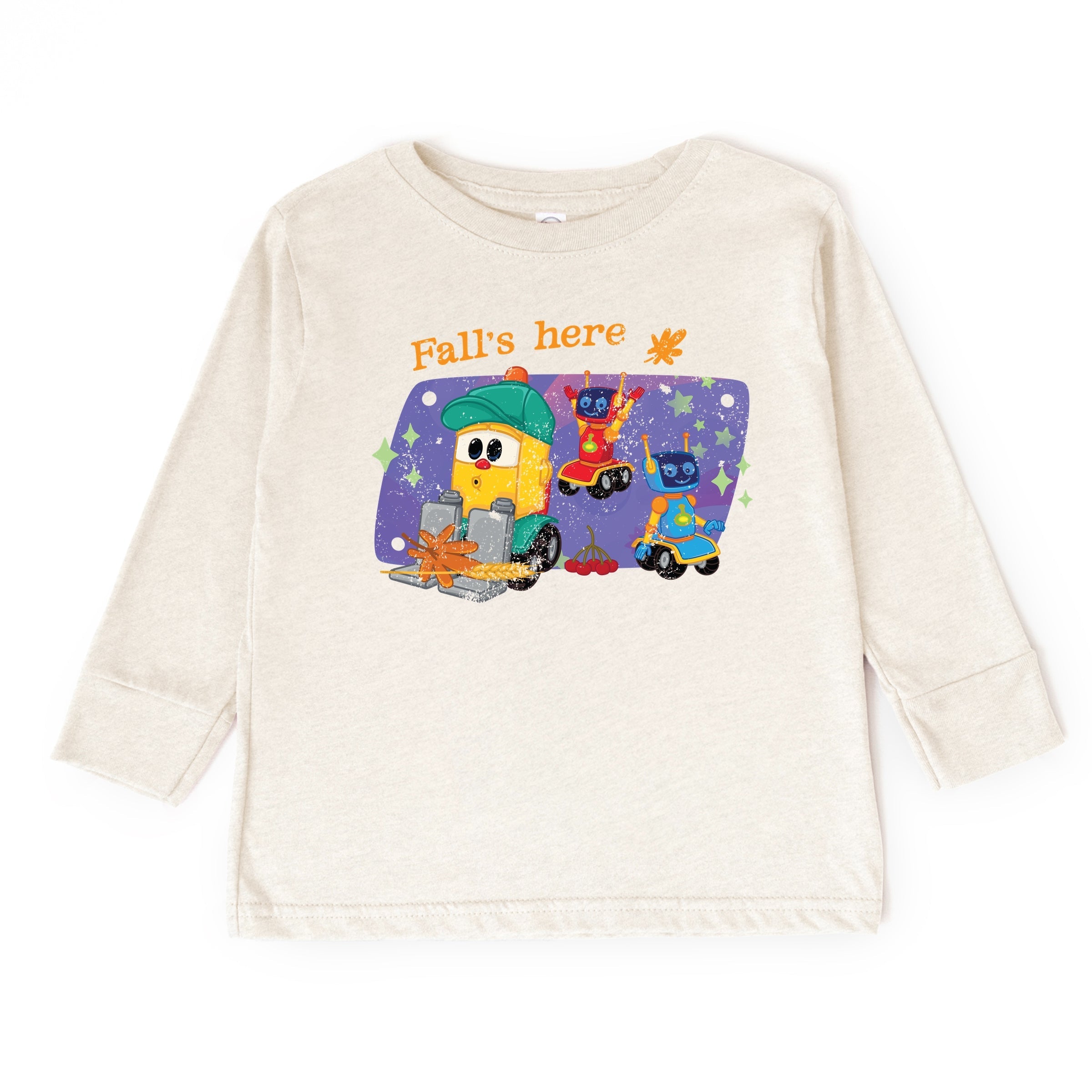 Leo the Truck Fall's Here - Kids Toddler Long Sleeve Graphic Tee