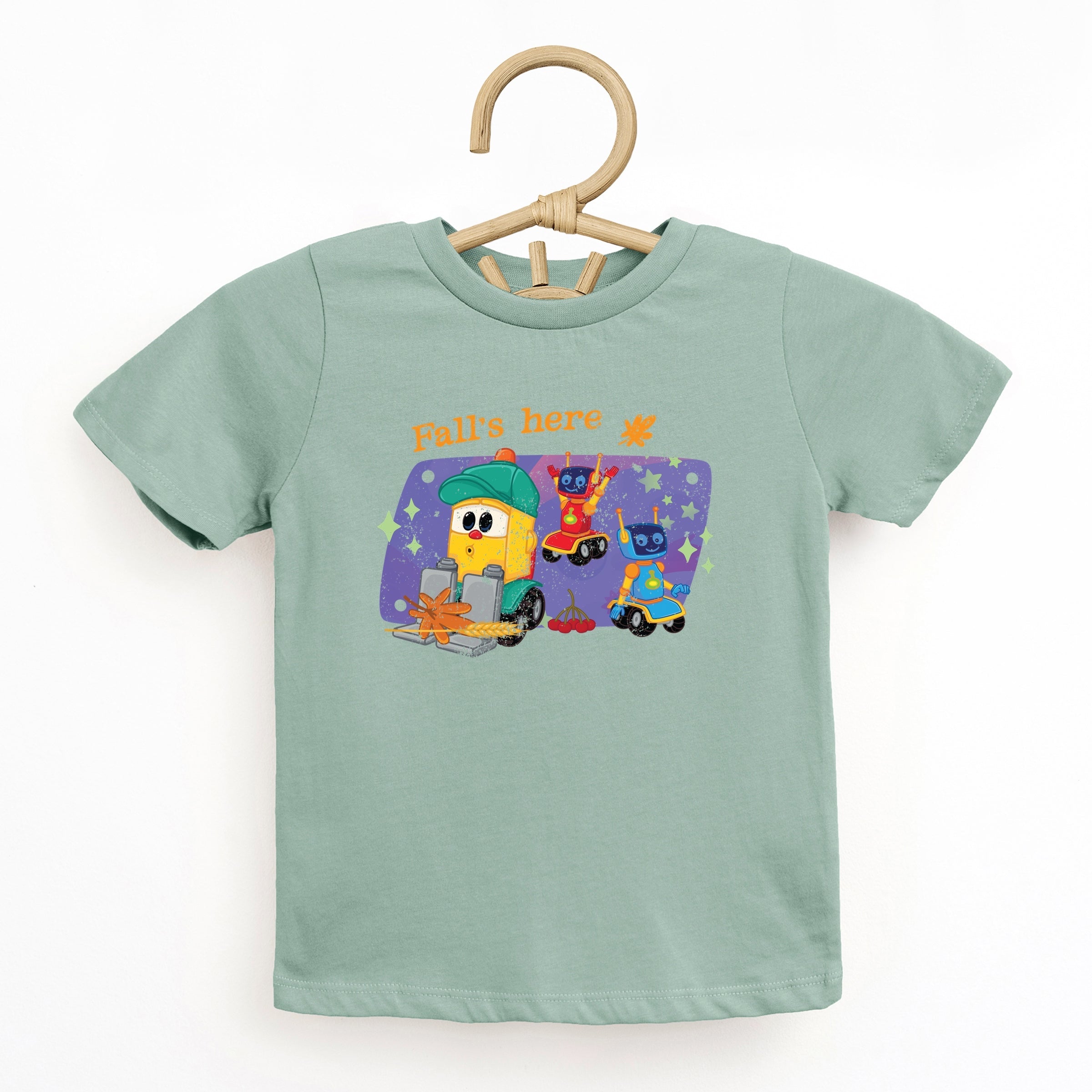 Leo the Truck Fall's Here - Toddler Short Sleeve Graphic T-Shirt