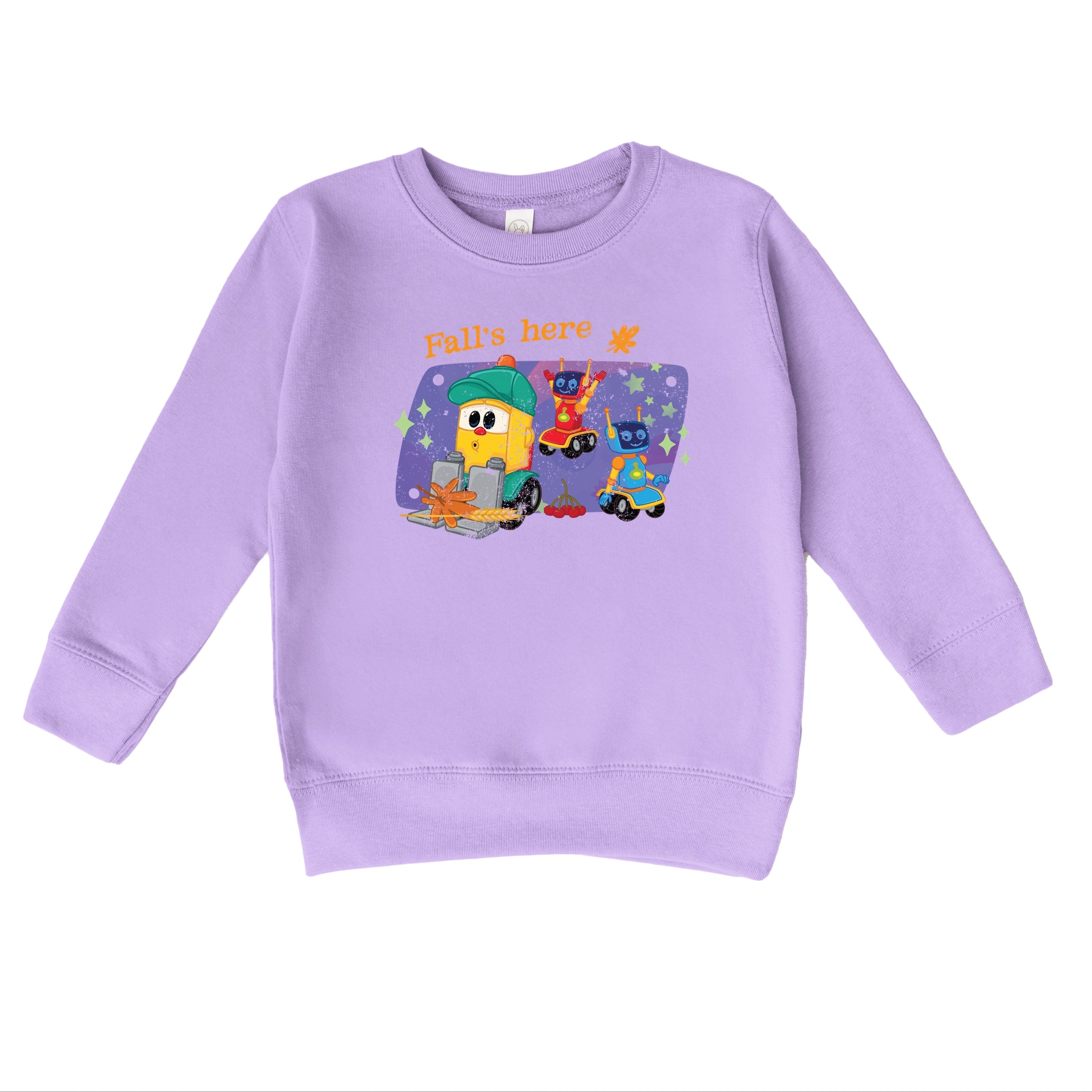 Leo the Truck Fall's Here - Kids Toddler Graphic Sweatshirt