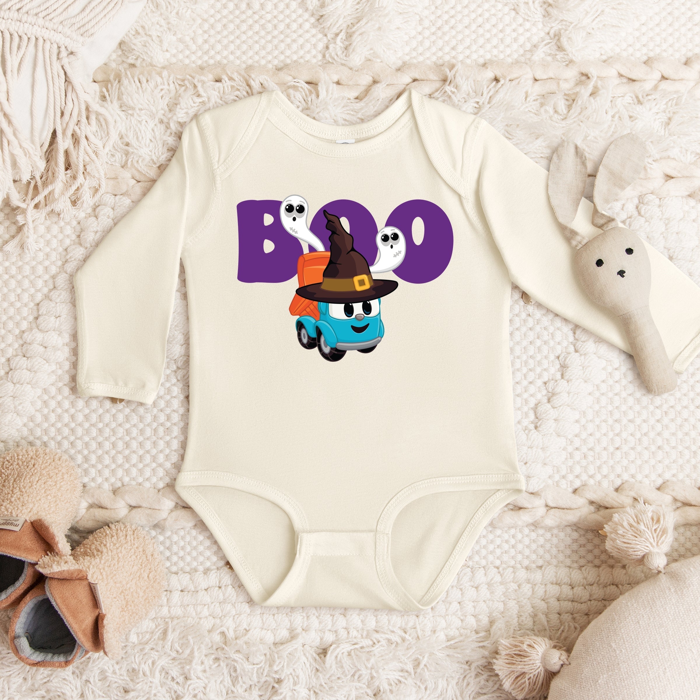 Leo the Truck Boo Wizard Hat - Baby Long Sleeve Bodysuit