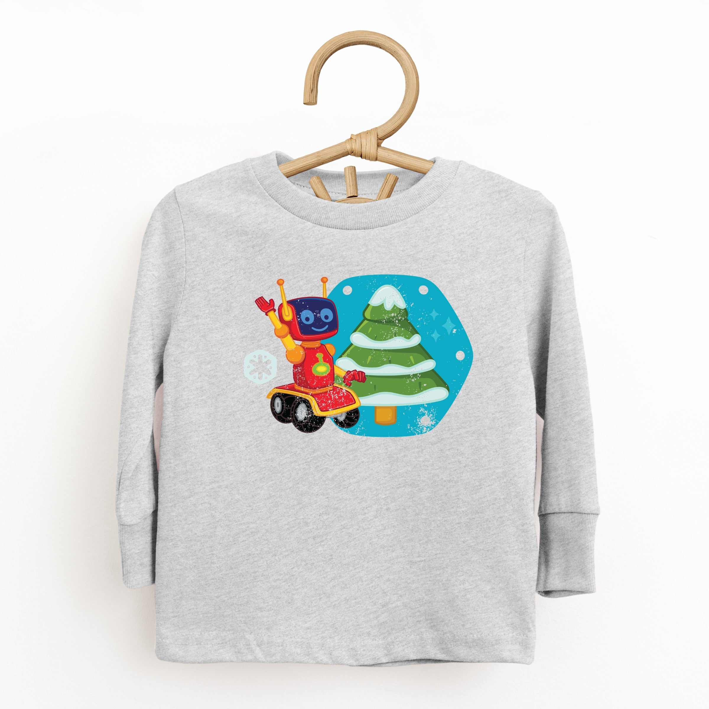 Leo the Truck Robot Holiday - Kids Toddler Long Sleeve Tee