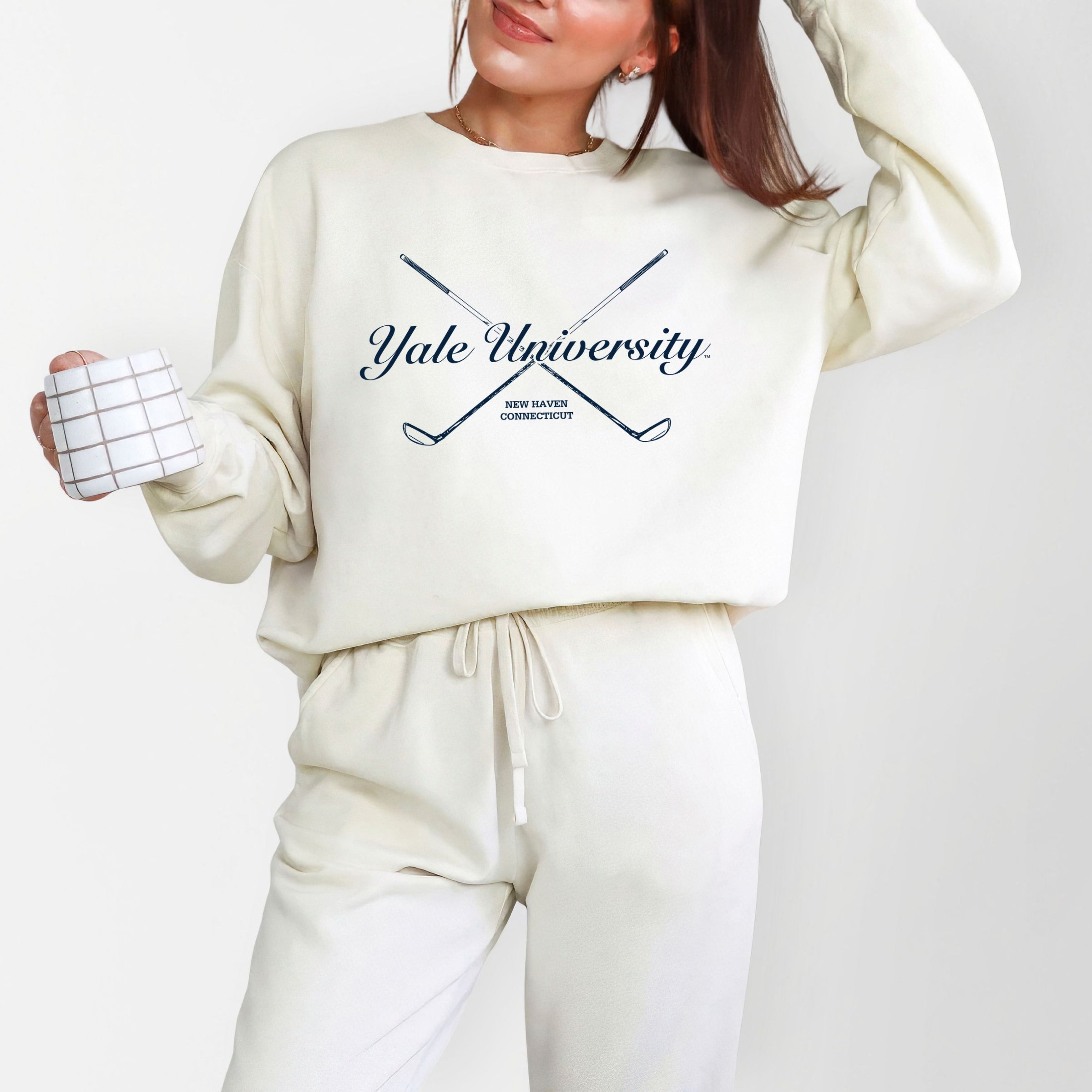 Yale University Golf Clubs - Women's Lightweight Garment Dyed Sweatshirt