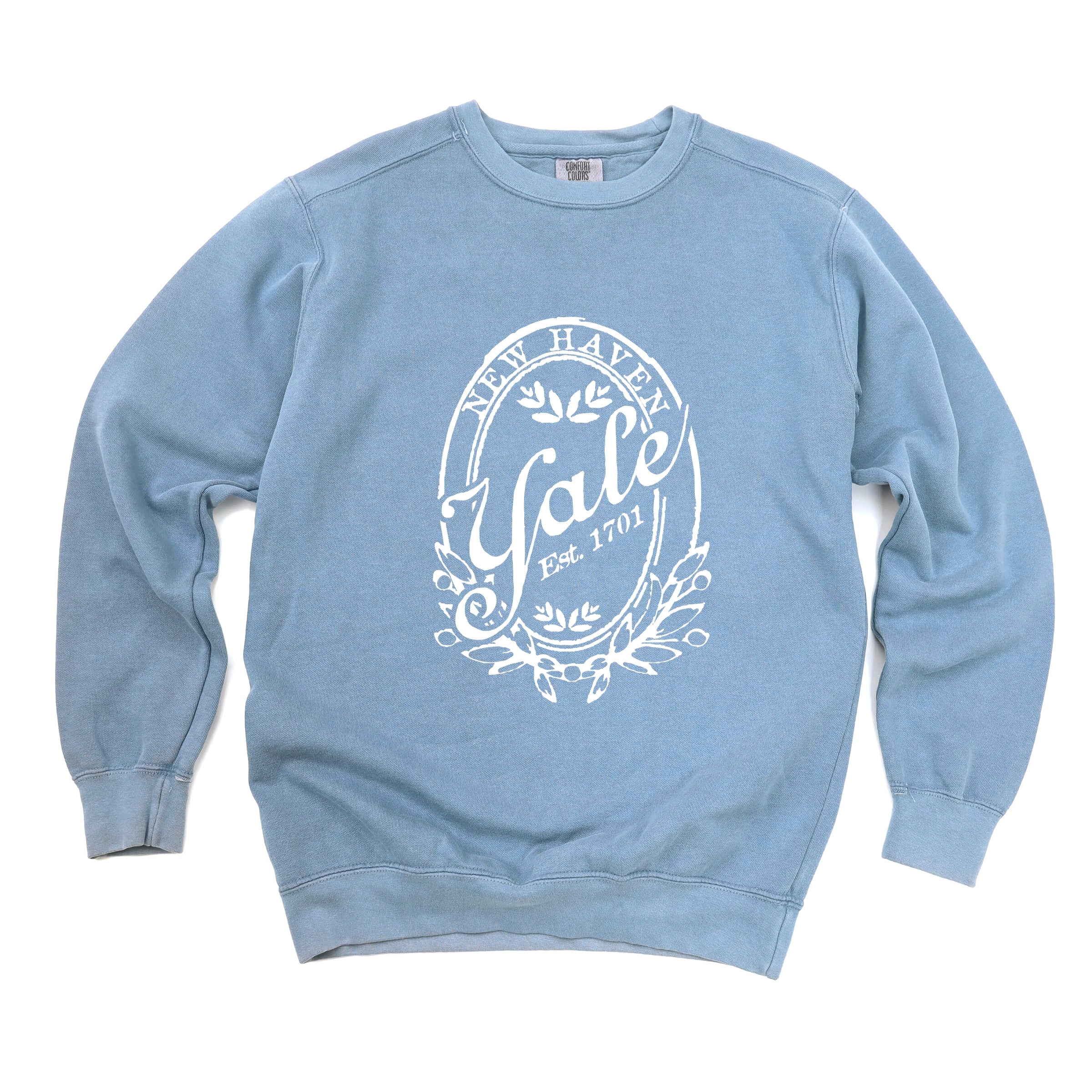 Yale New Haven Oval - Women's Garment Dyed Graphic Sweatshirt