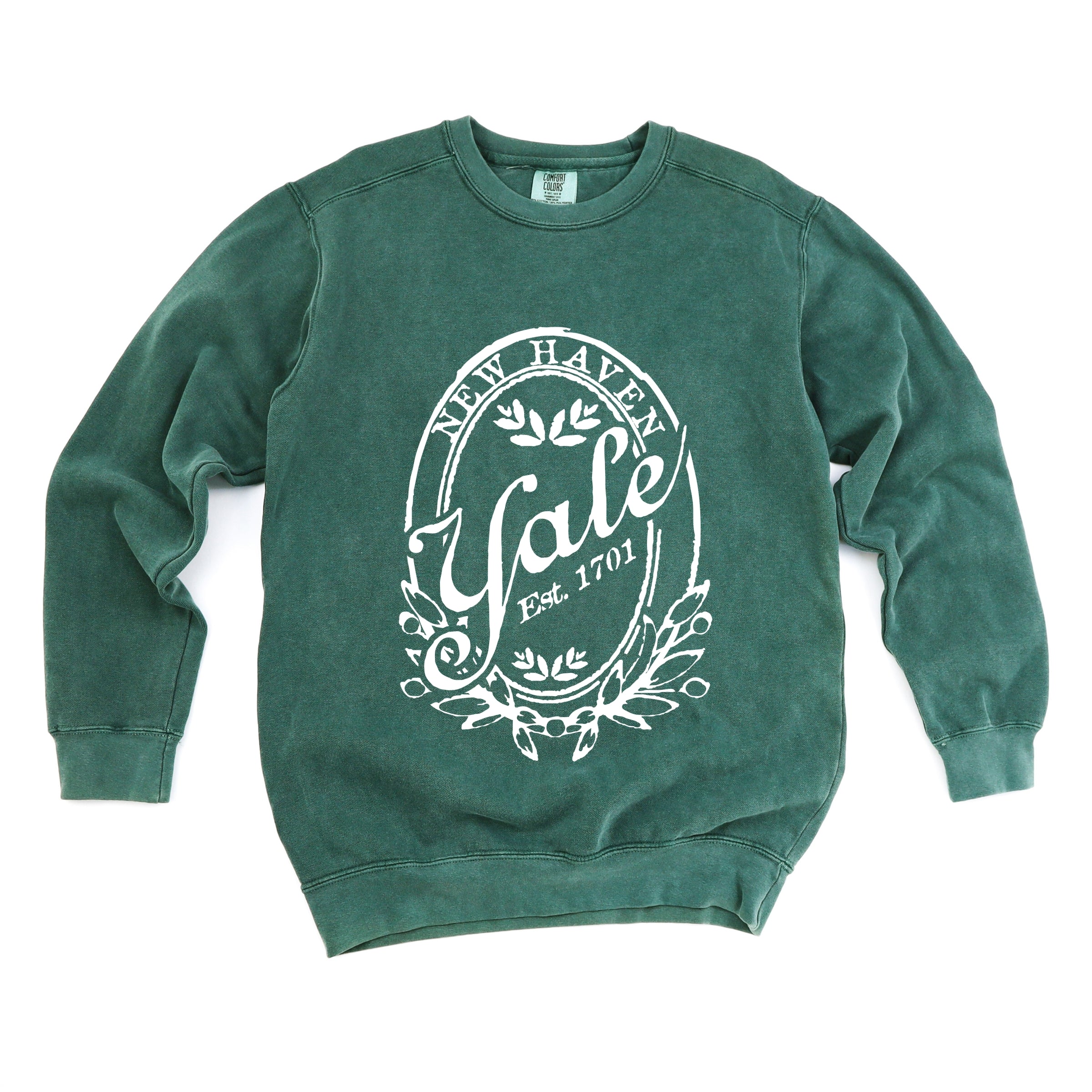 Yale New Haven Oval - Women's Garment Dyed Graphic Sweatshirt