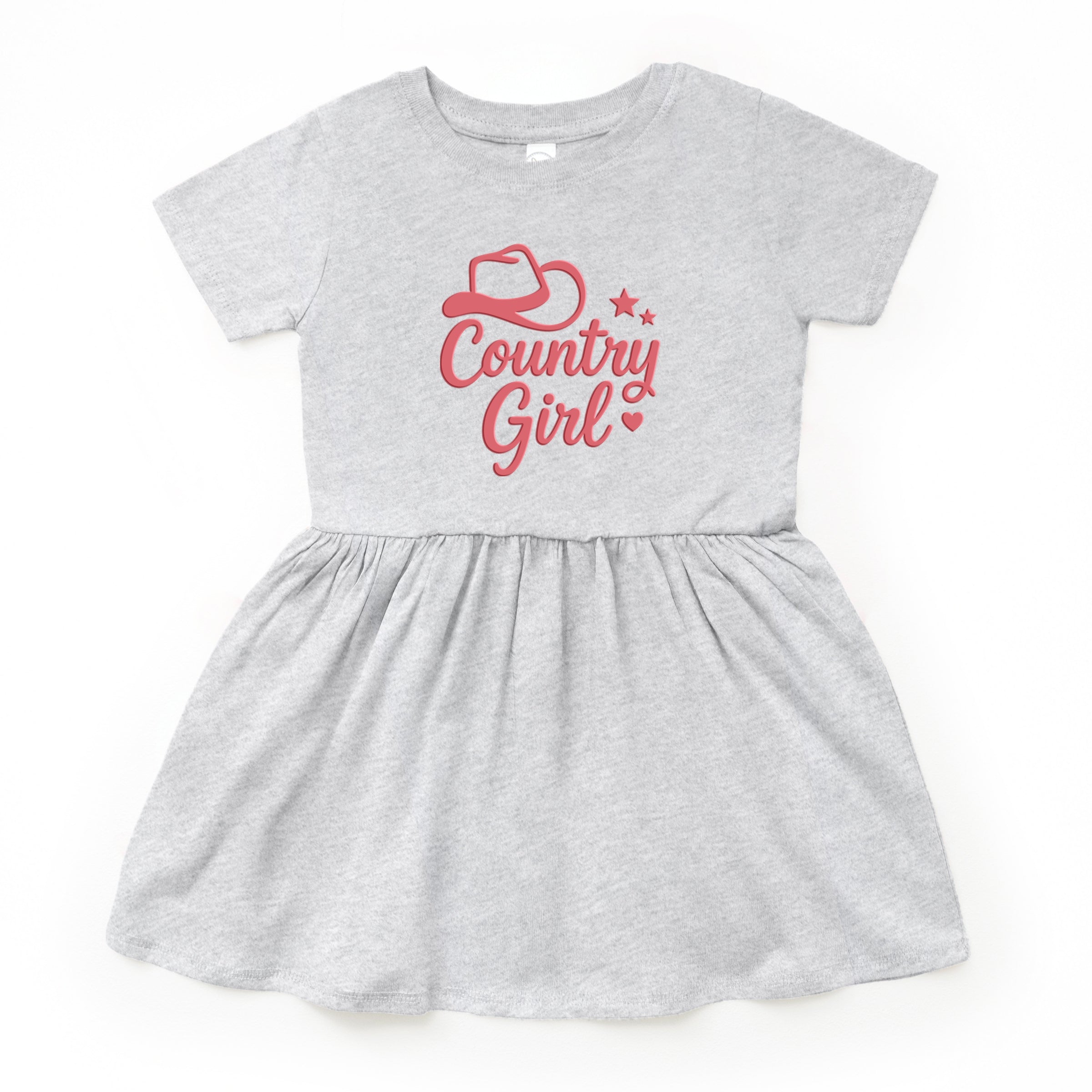 Country Girl Hat Puff Print - Toddler Graphic Dress