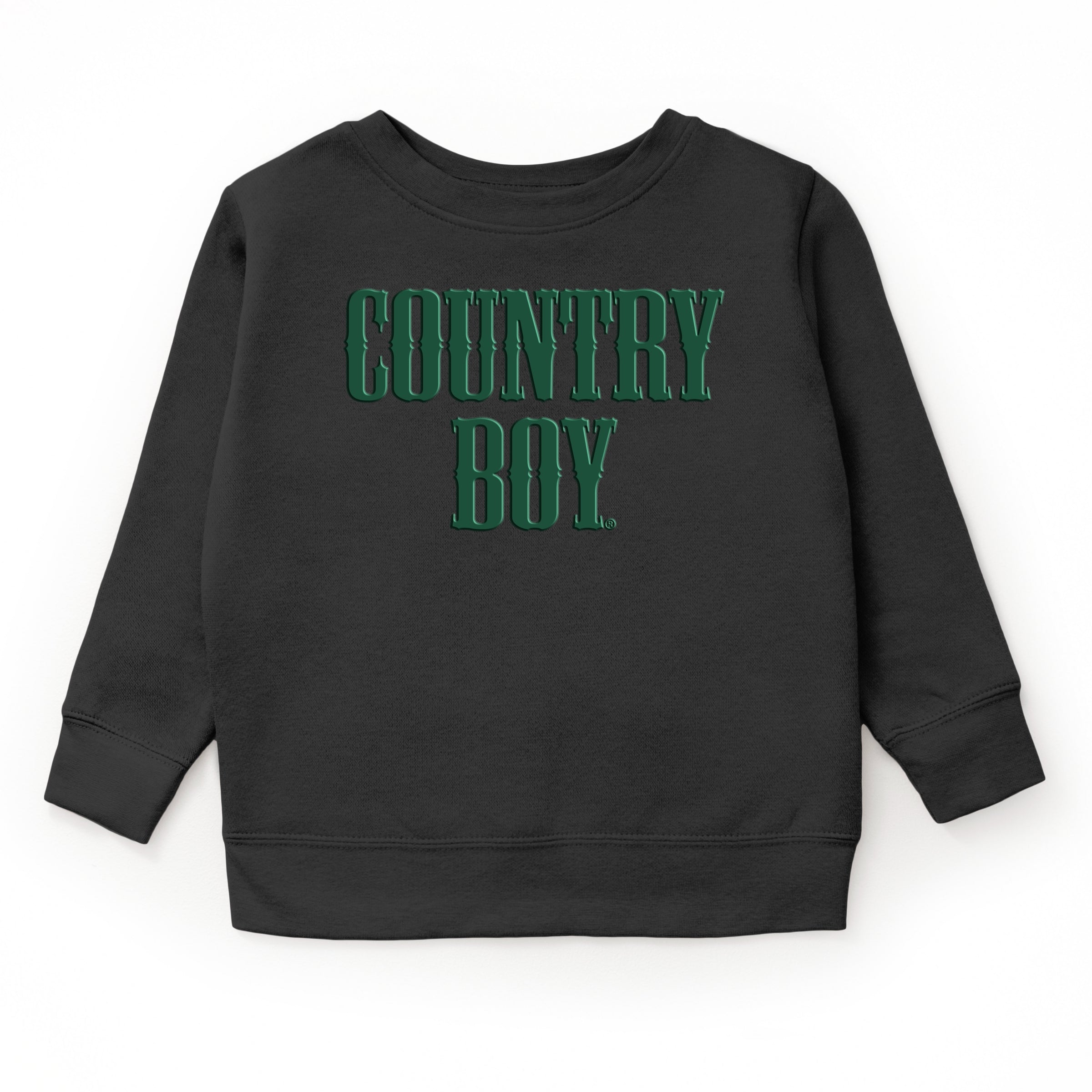 Country Boy Puff Print - Toddler Graphic Sweatshirt and Youth Graphic Sweatshirt
