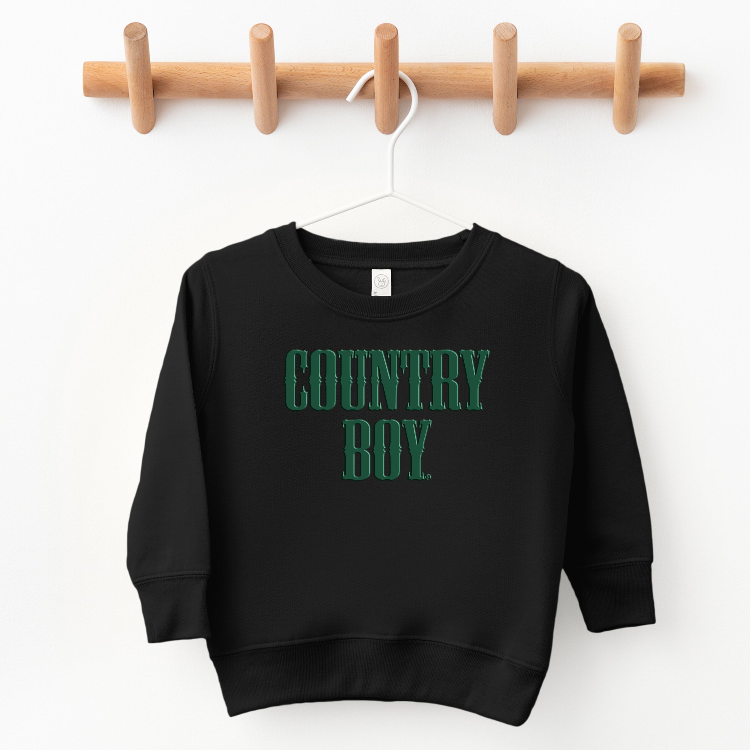 Country Boy Puff Print - Toddler Graphic Sweatshirt and Youth Graphic Sweatshirt