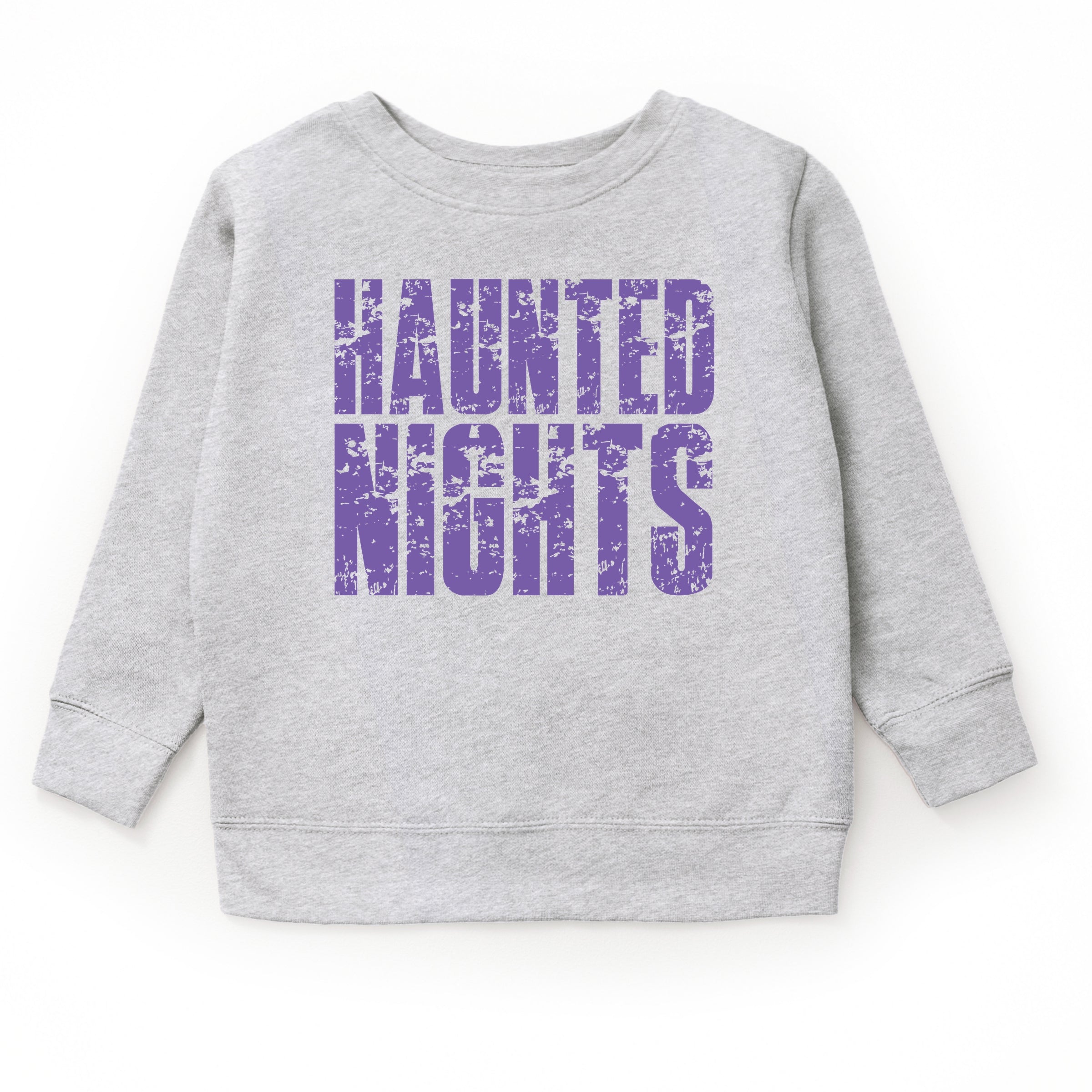 Haunted Nights Block Distressed - Youth Graphic Sweatshirt