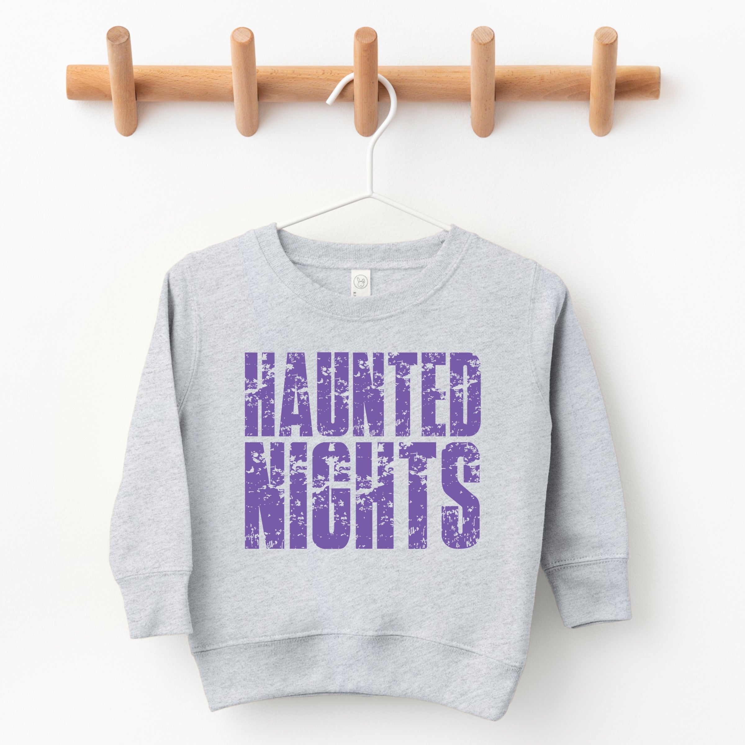 Haunted Nights Block Distressed - Toddler Graphic Sweatshirt