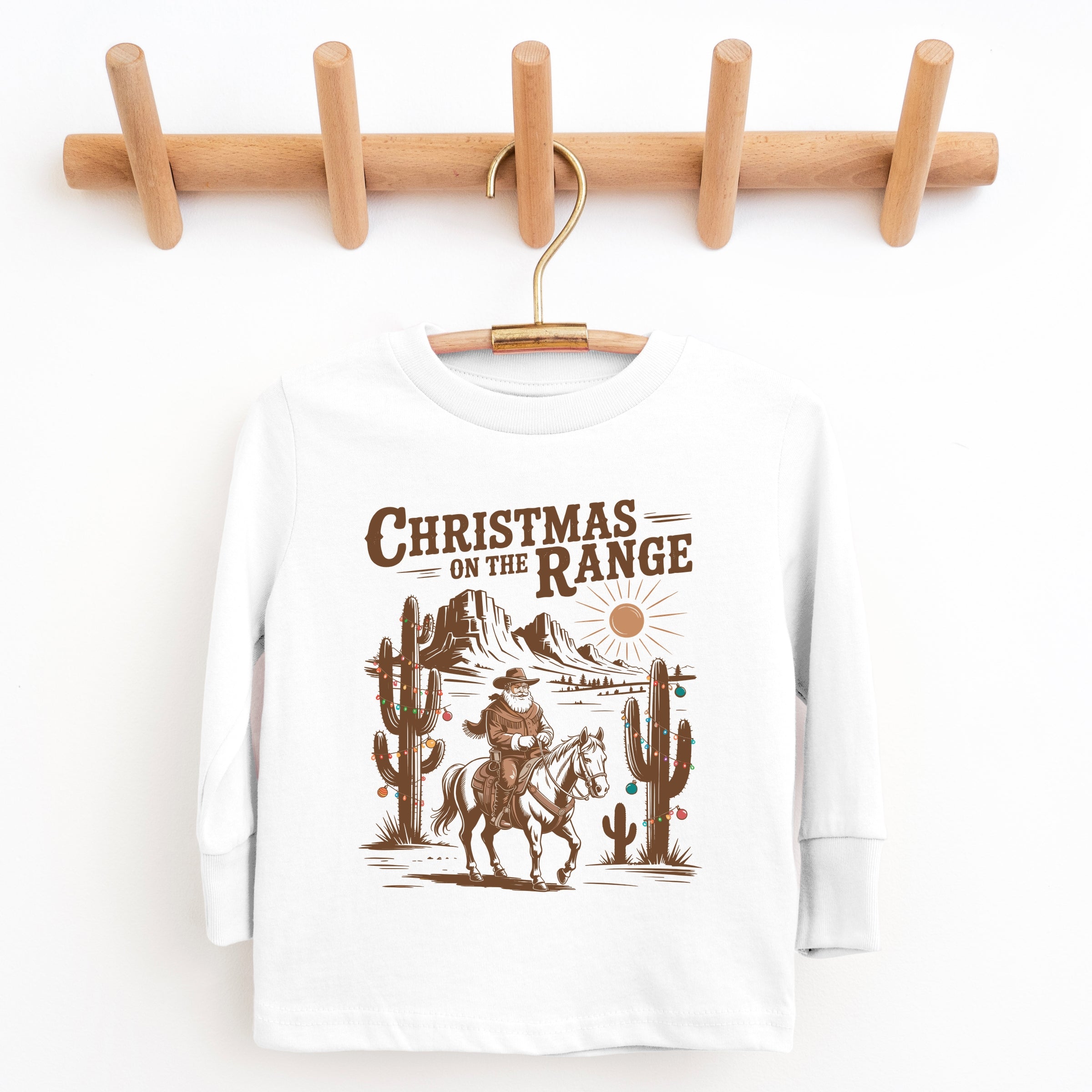 Christmas on the Range - Toddler Long Sleeve Graphic Tee and Youth Long Sleeve Graphic T-Shirt
