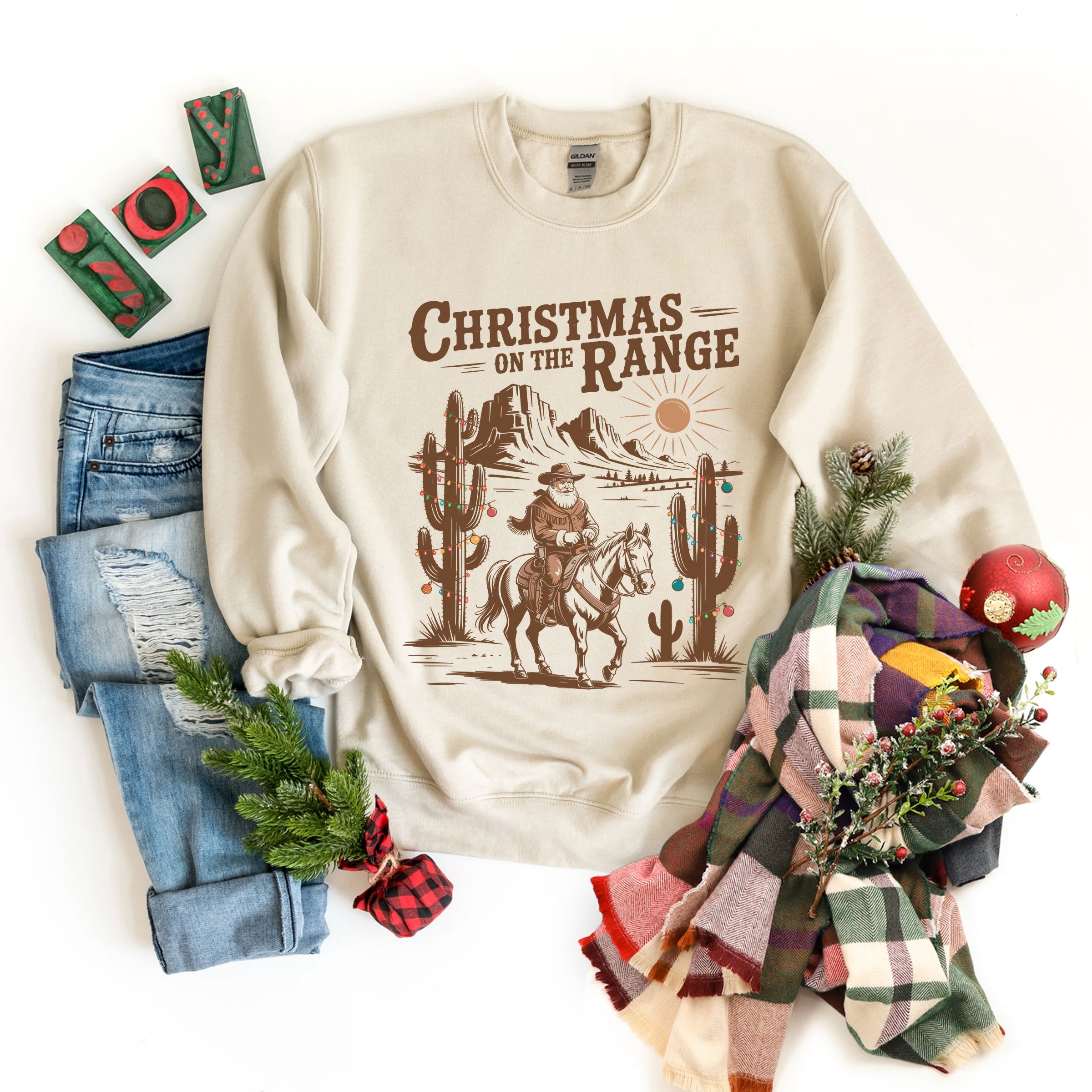 Christmas on the Range - Women's Graphic Sweatshirt