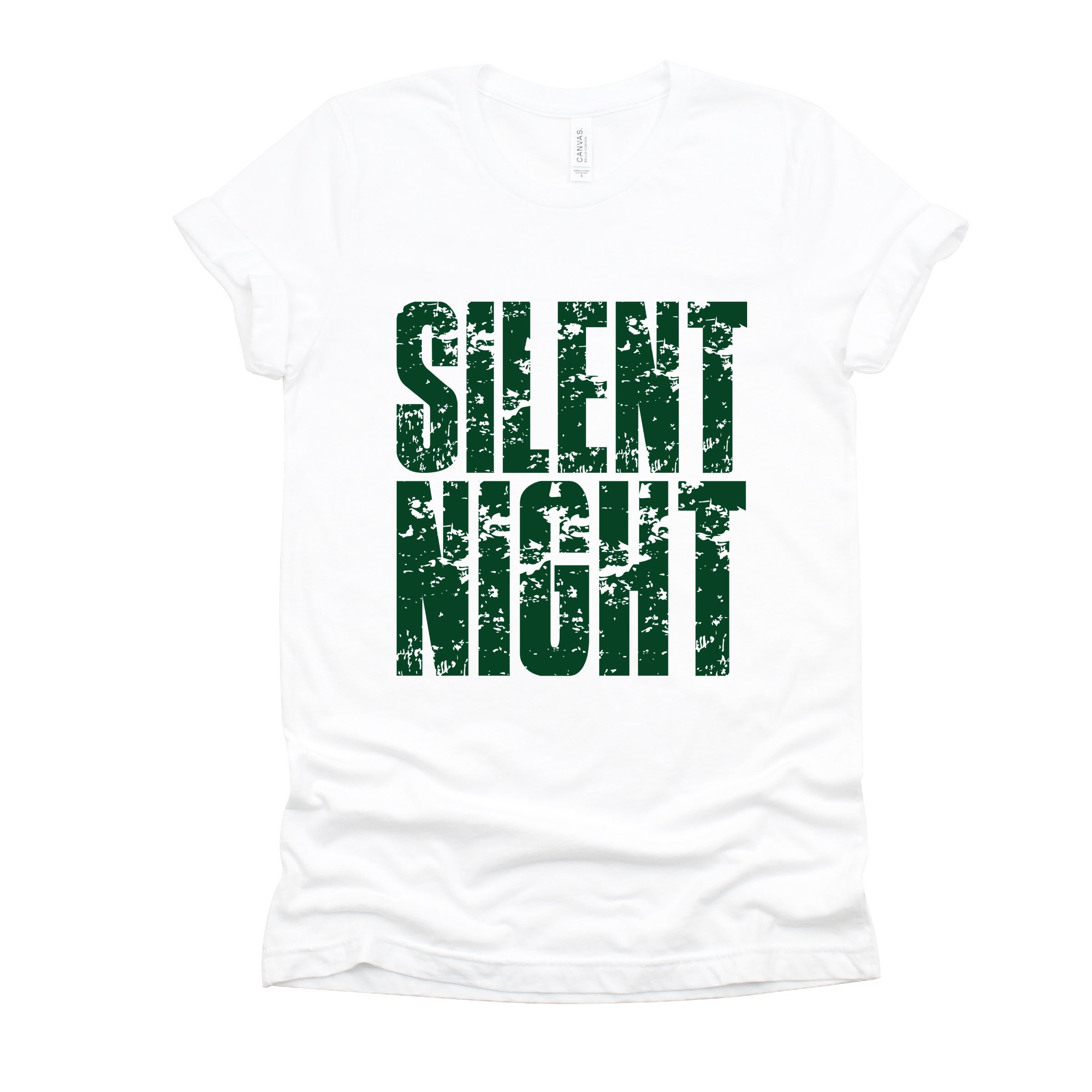 Silent Night Block Distressed - Women's Short Sleeve Graphic T-Shirt