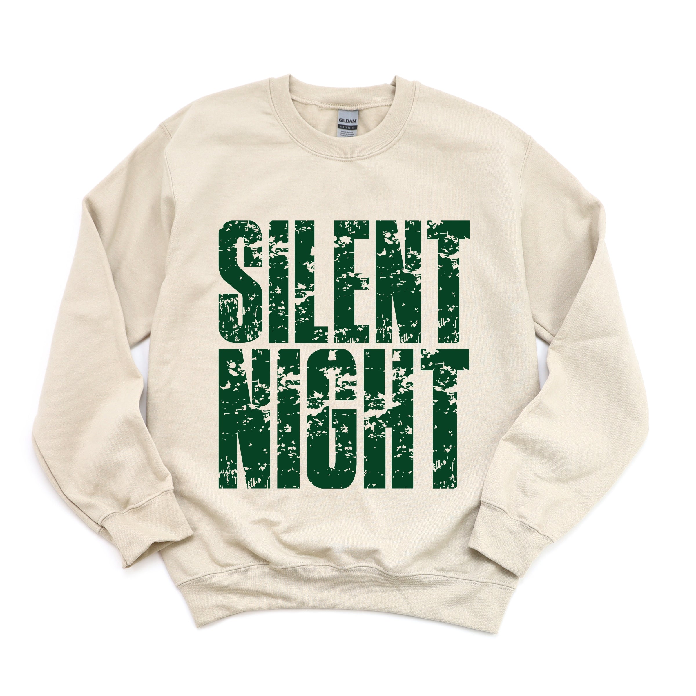 Silent Night Block Distressed - Women's Graphic Sweatshirt
