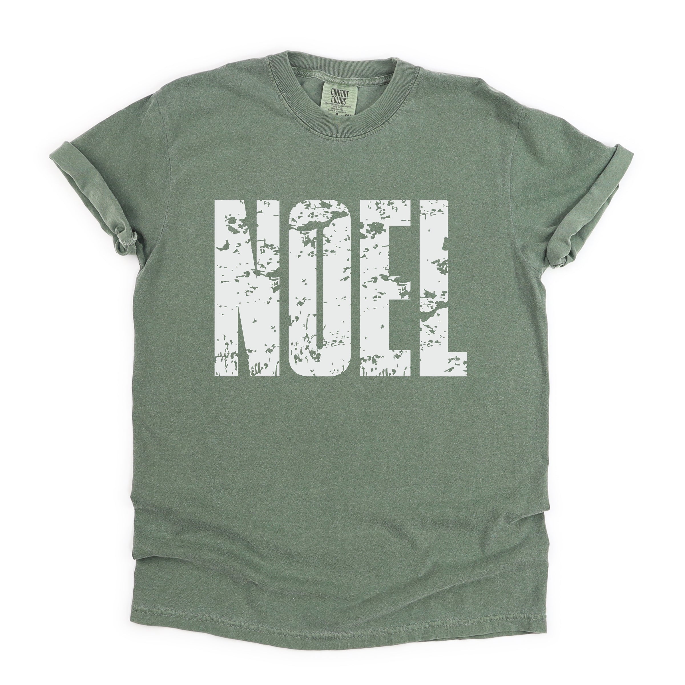 Noel Block Distressed - Women's Garment Dyed Graphic T-Shirt