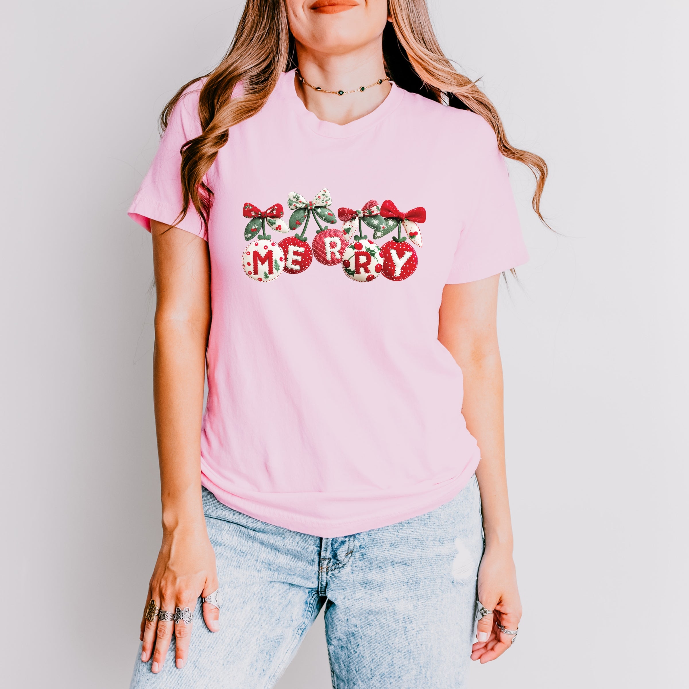 Merry Ornaments Quilted Print - Women's Short Sleeve Graphic T-Shirt