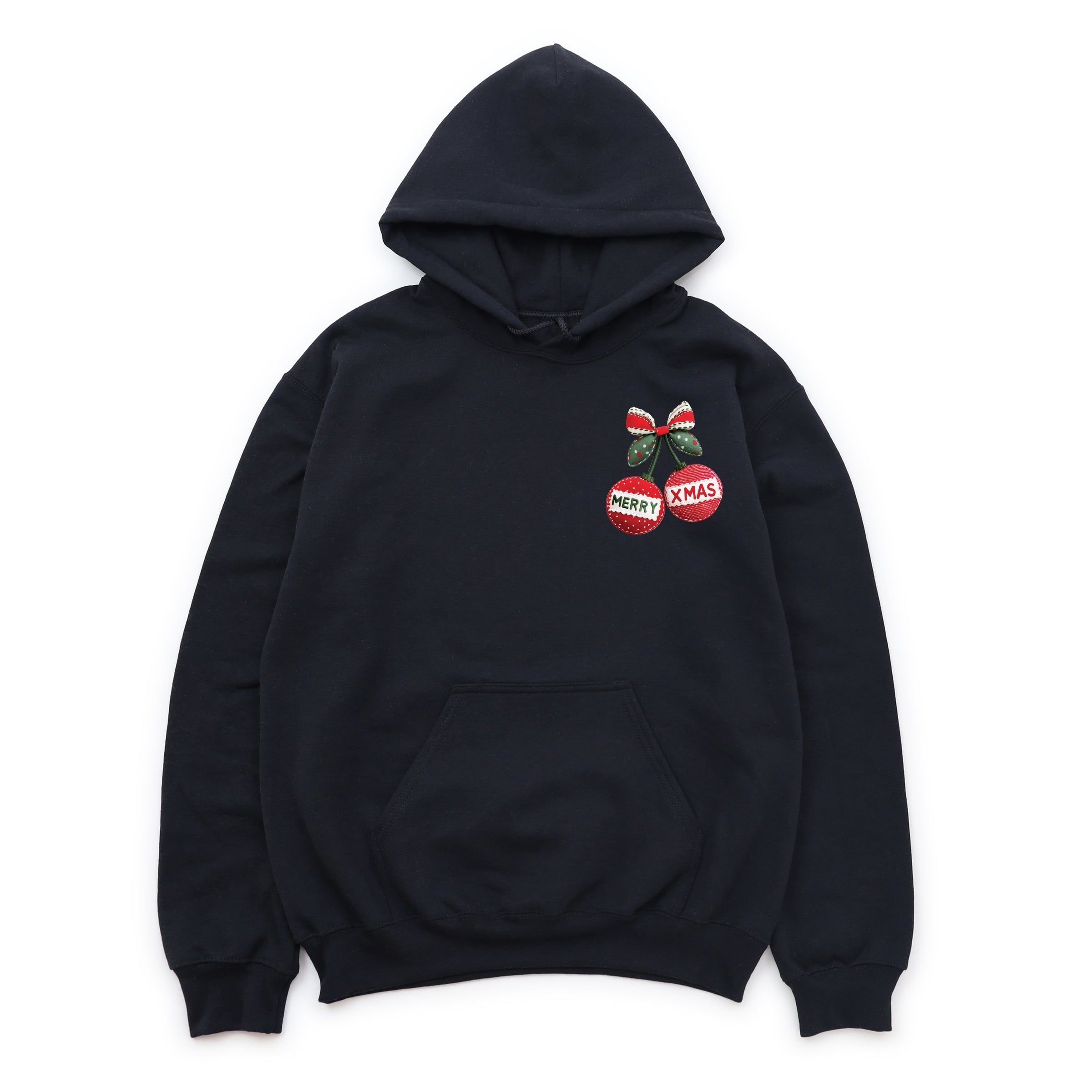 Merry Xmas Ornament Quilted Print - Women's Graphic Hoodie