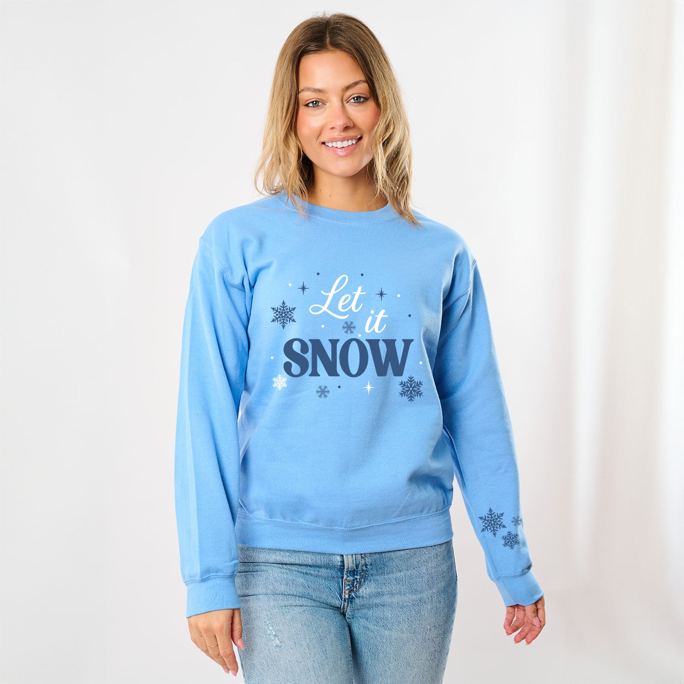 Let It Snow Snowflakes - Women's Graphic Sweatshirt