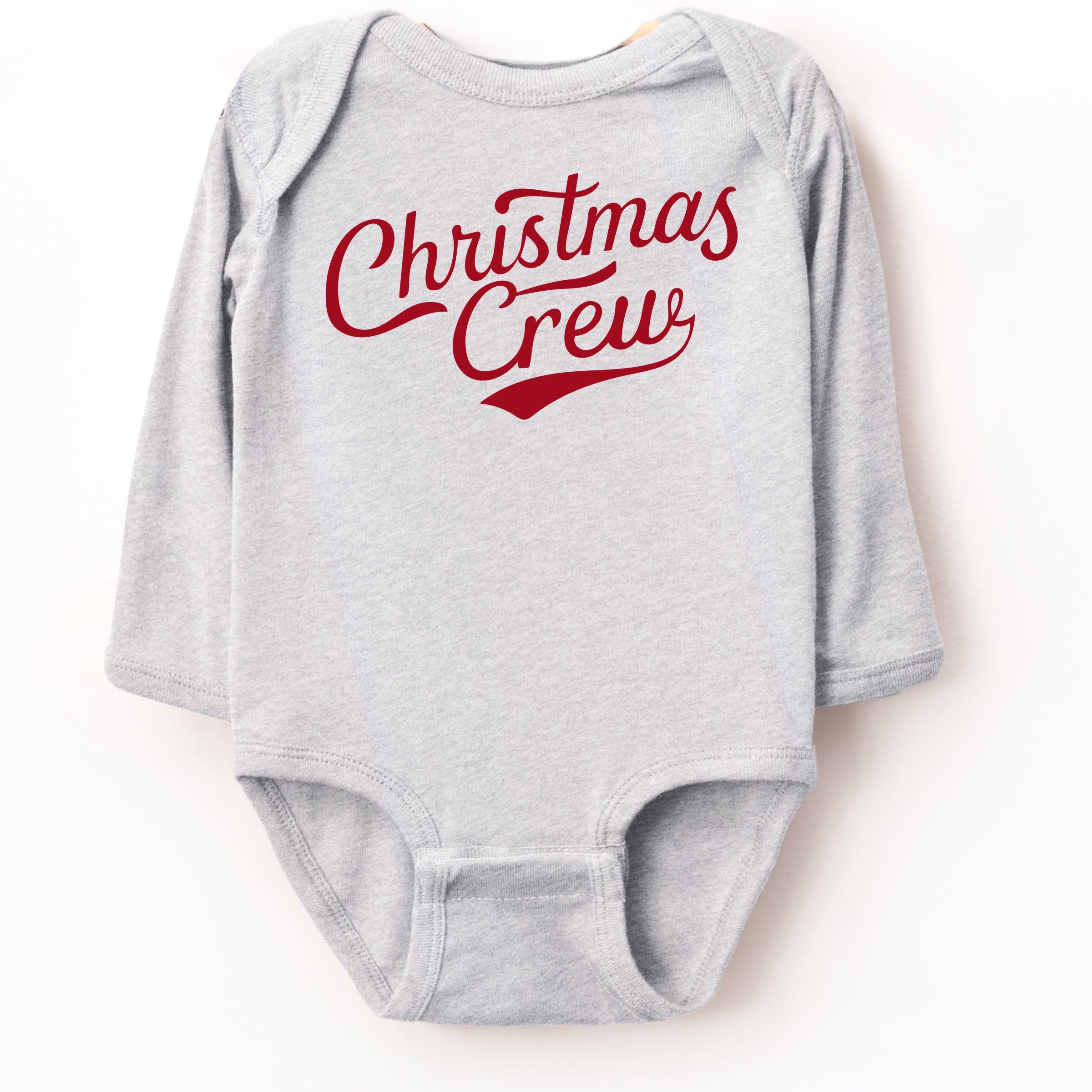 Christmas Crew Cursive - Baby Long Sleeve Bodysuit