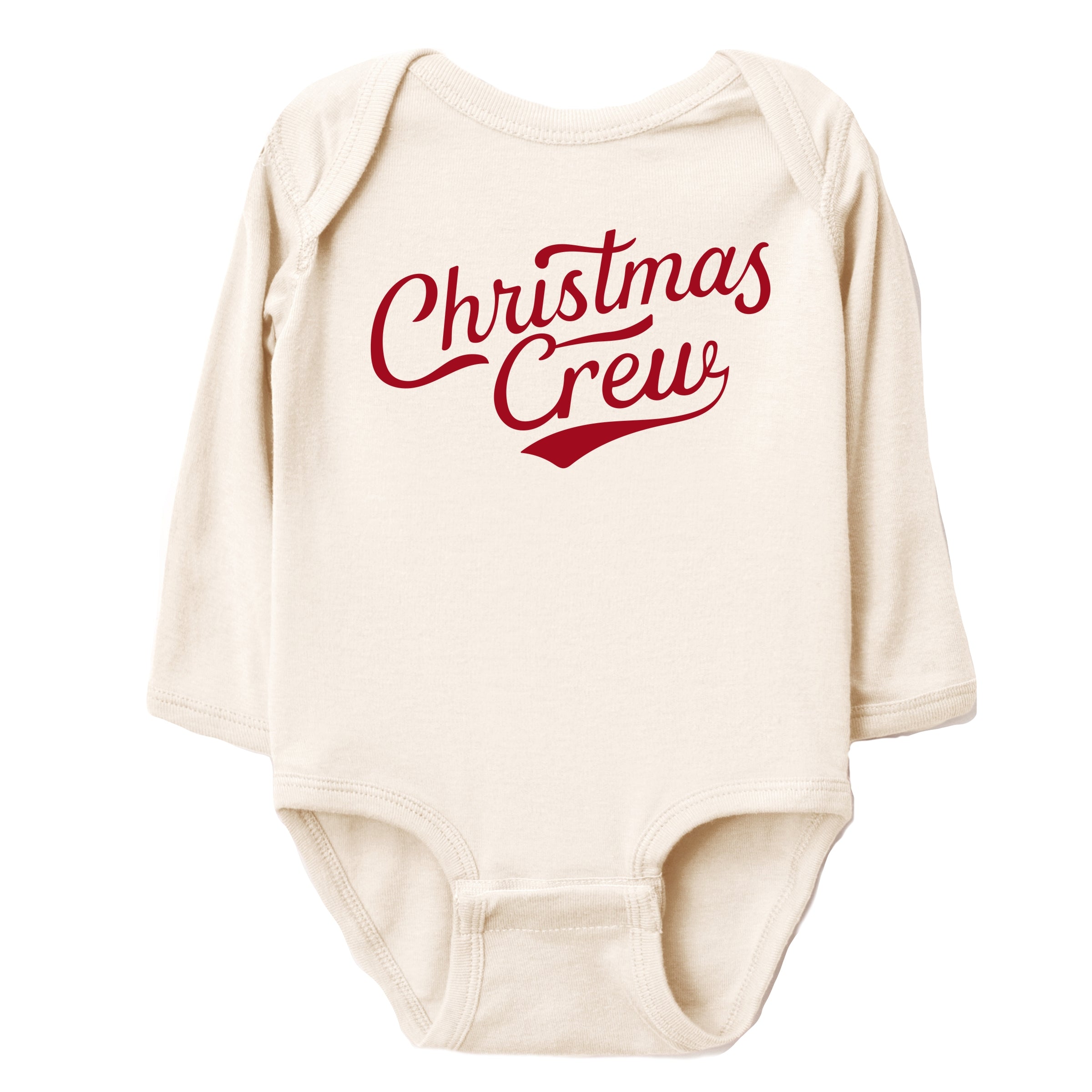 Christmas Crew Cursive - Baby Long Sleeve Bodysuit