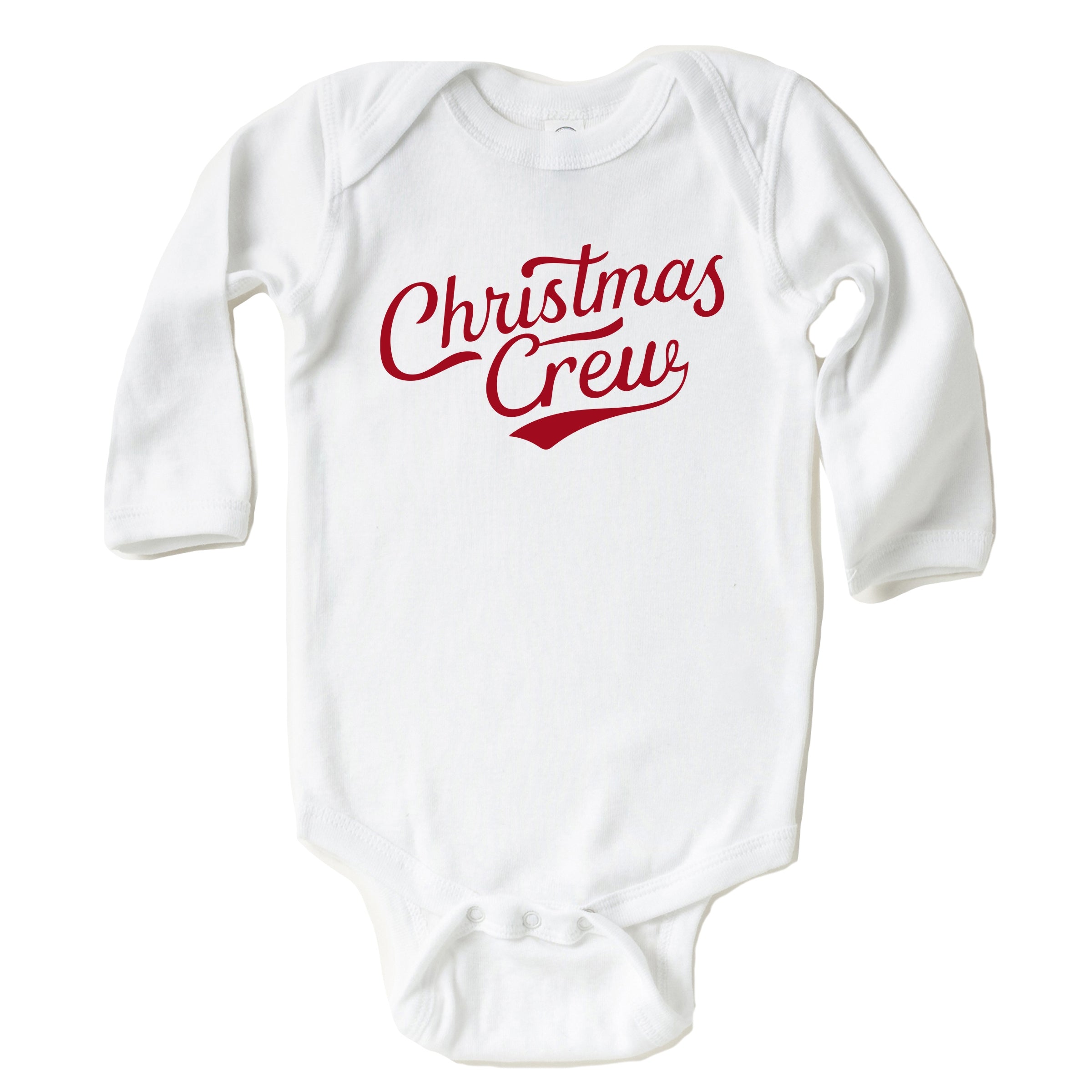Christmas Crew Cursive - Baby Long Sleeve Bodysuit