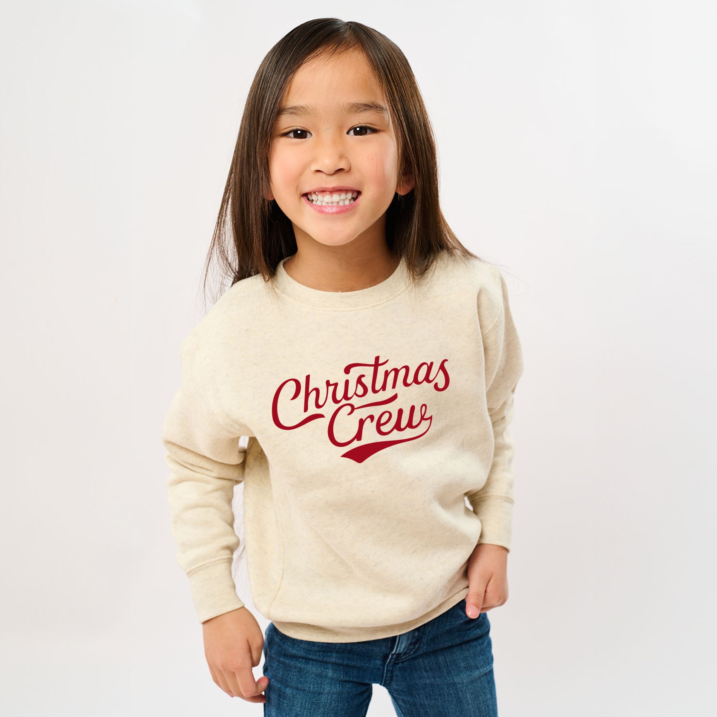 Christmas Crew Cursive - Youth Graphic Sweatshirt
